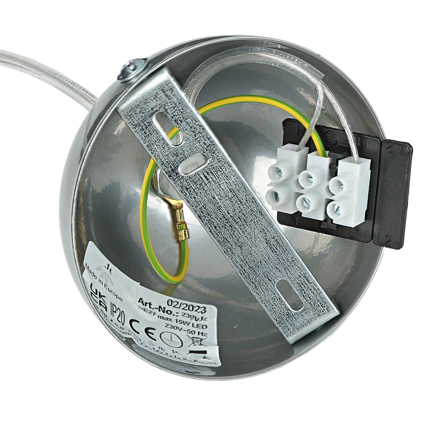 Graue Hängelampe Stoff Spitze SELMA Schlafzimmer Bekleidung, Schutzhelm, Helm