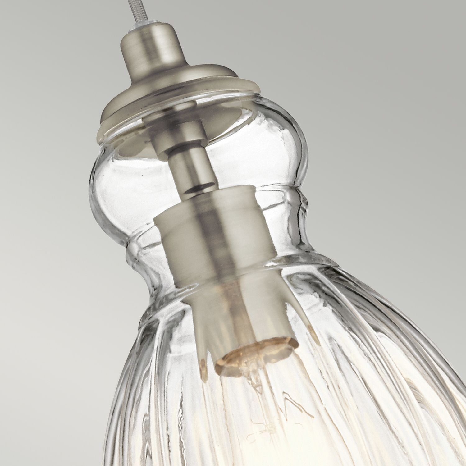 Hängelampe Glas Metall Vintage Design Ø15cm E27 BALESIA Lampe