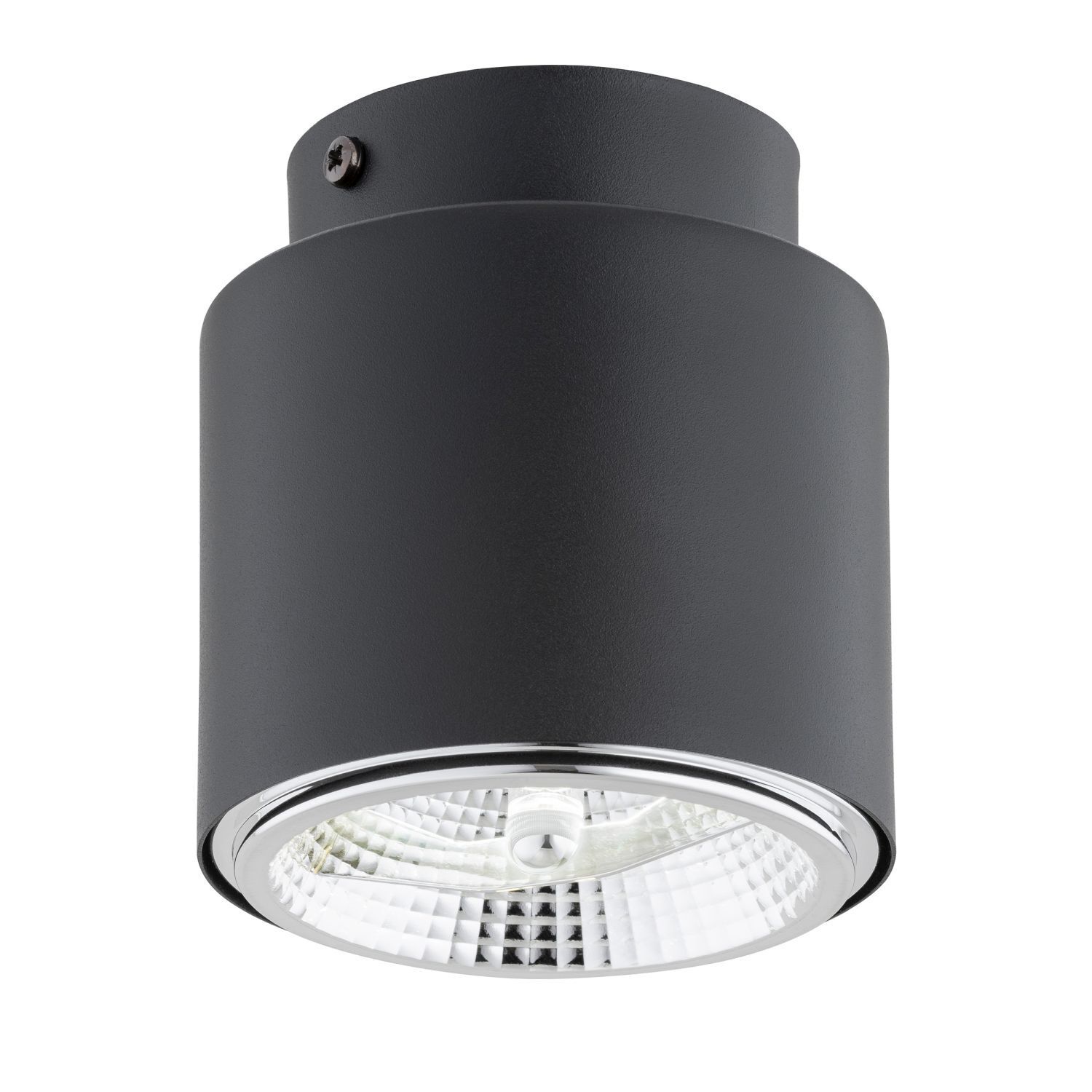 Aufputz Deckenlampe Metall Ø 11,5 cm klein GU10 AR111 Schwarz