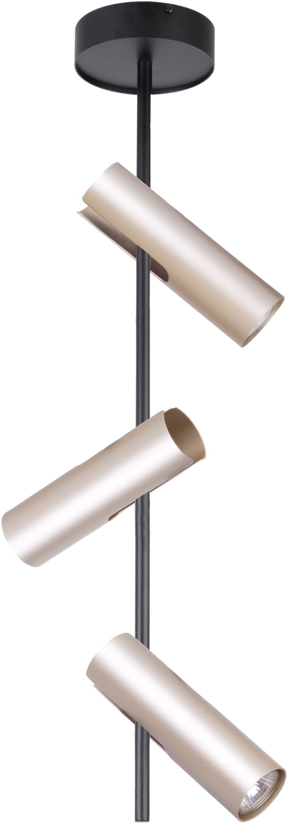 Deckenstrahler Metall Gold Schwarz verstellbar GU10
