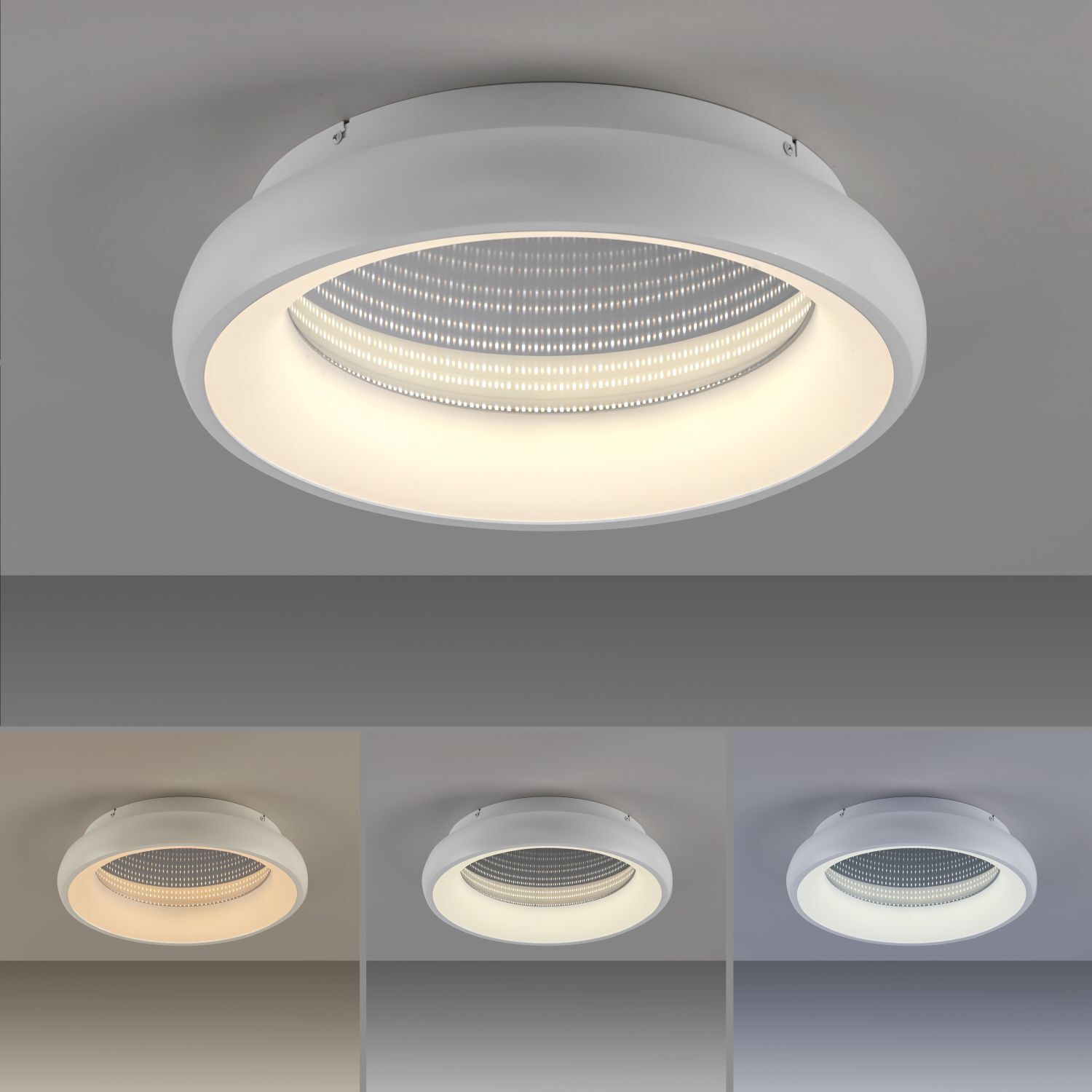 Dimmbare LED Deckenleuchte Tunneleffekt 2700-5000 lm