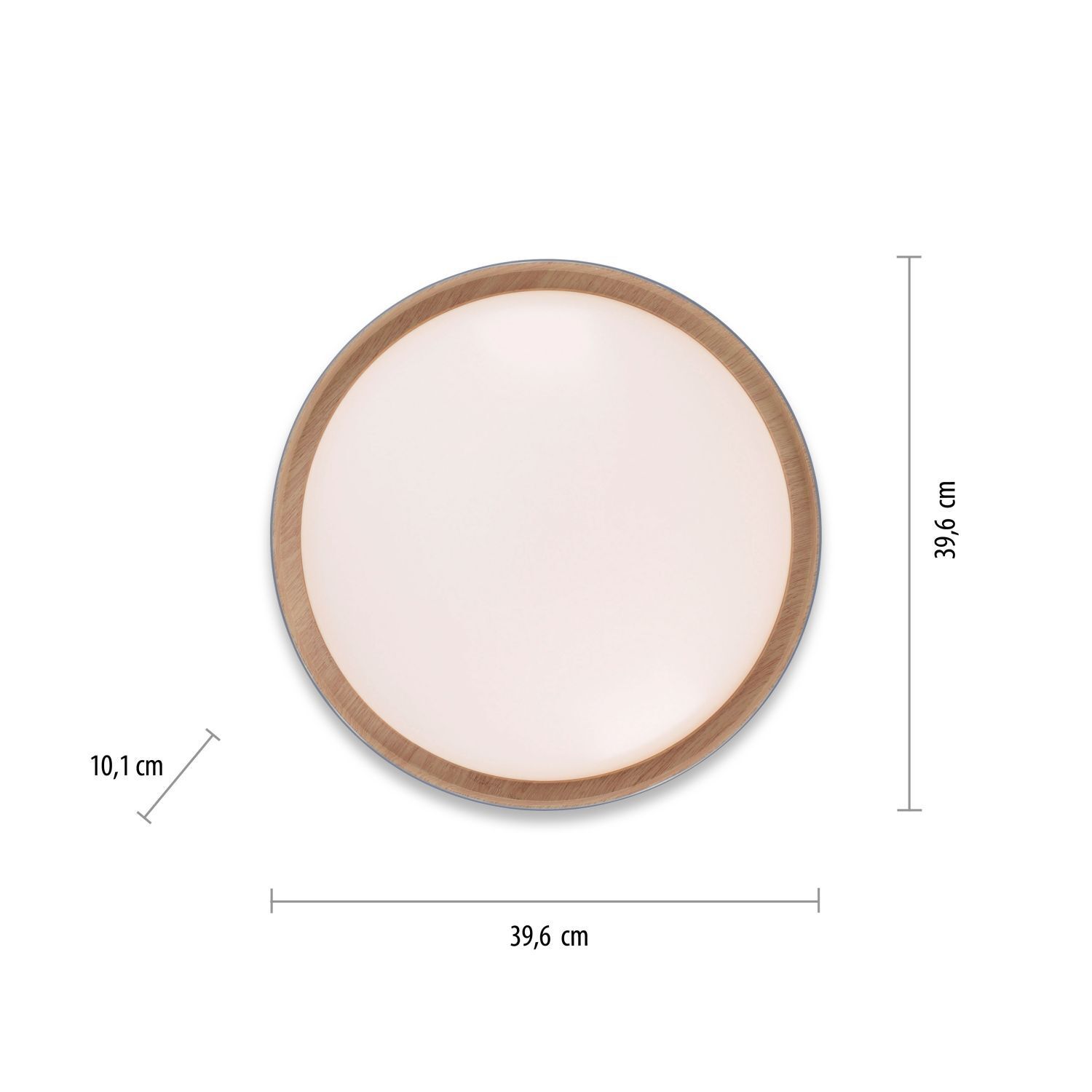 LED Deckenleuchte Grau Natur Ø40 cm 3400 lm dimmbar