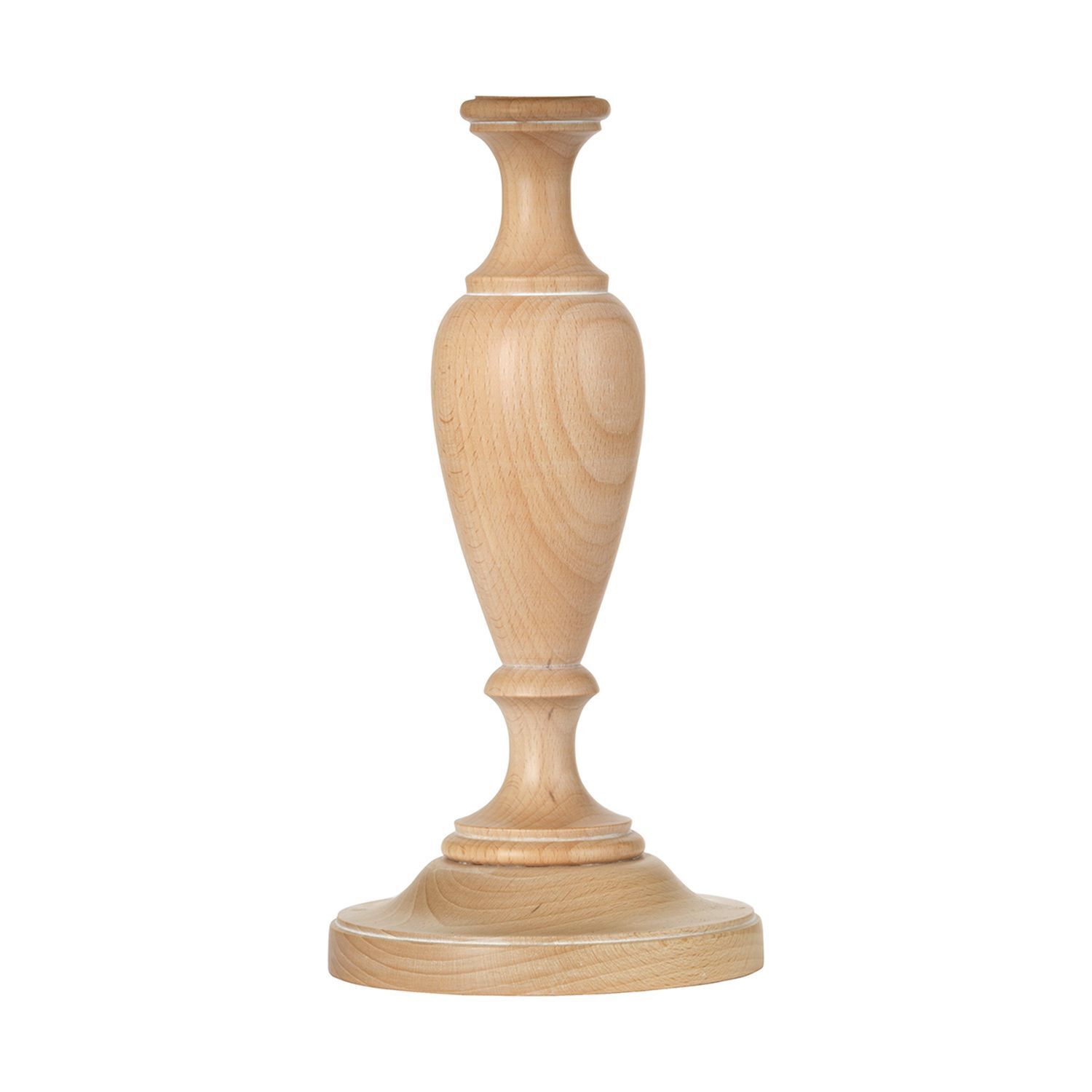 Fuß für Tischleuchte Holz 28 cm hoch in Natur E27