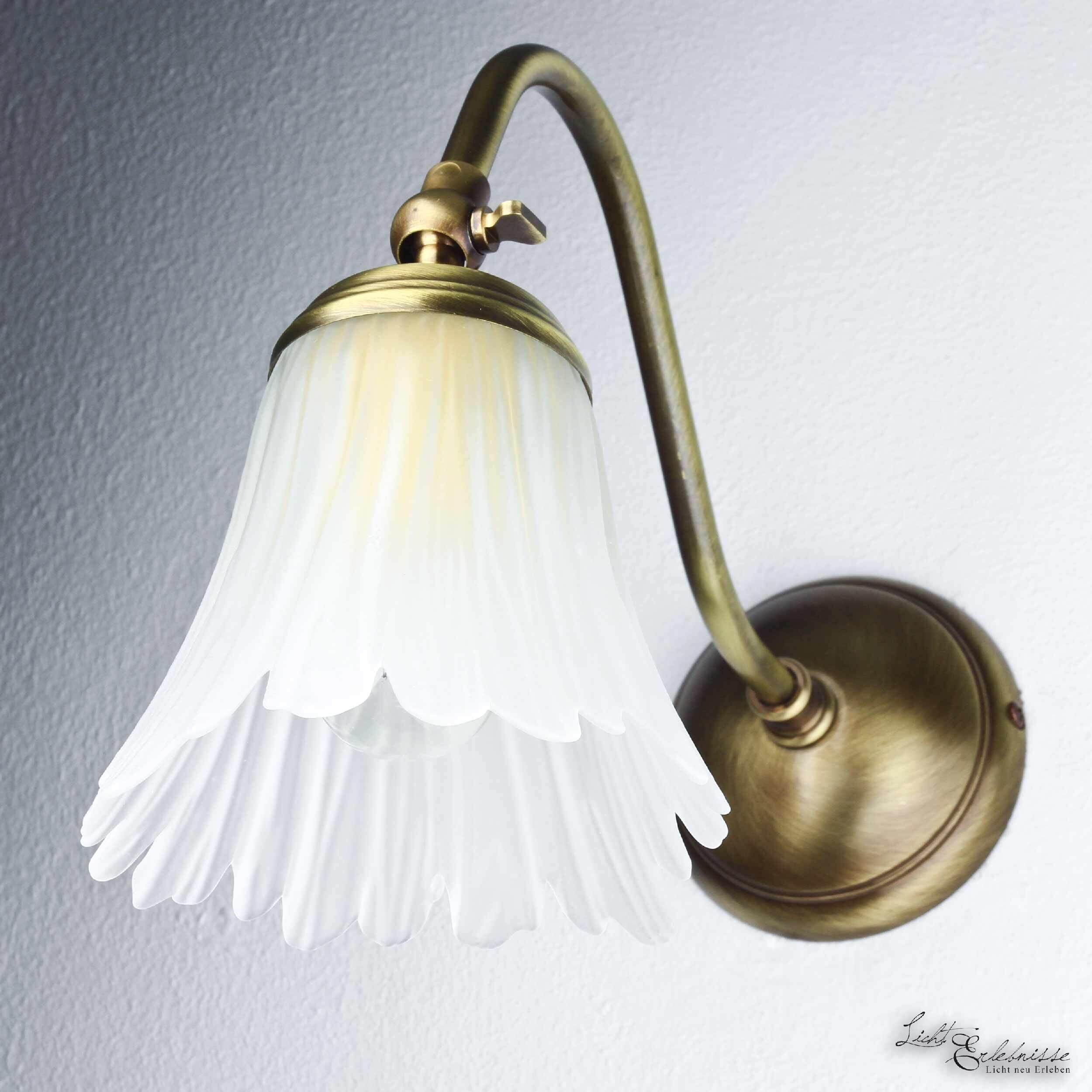 Florale Wandlampe Bronze Hell Lampe, Leuchte, Bronze