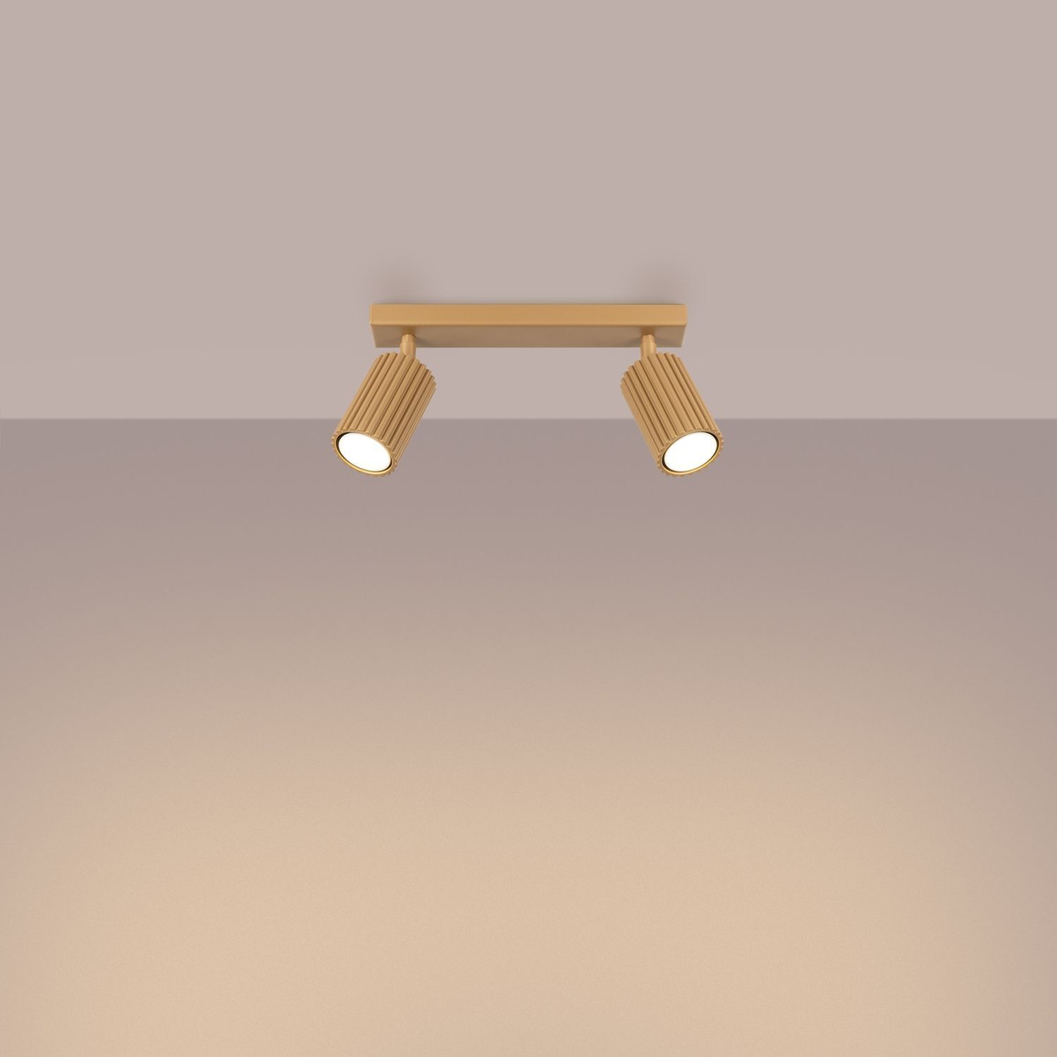 Deckenstrahler Gold flexibel GU10 2 flammig L:30 cm Beleuchtung, Deckenleuchte, Leuchte