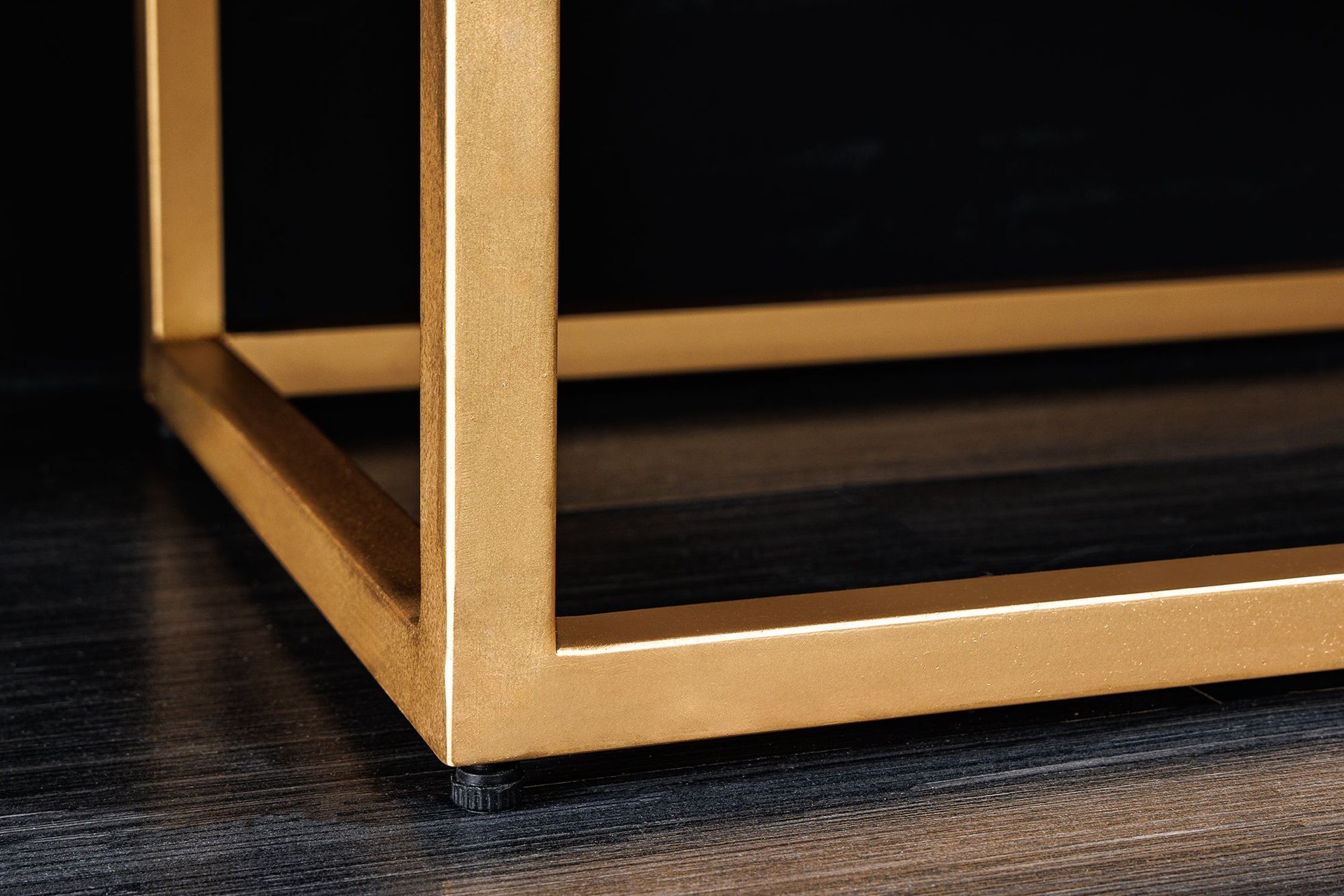 Highboard Schwarz Gold 100 x 120 cm (BxH) Holz Eisen Holz, Sperrholz, Drinnen, Innenarchitektur