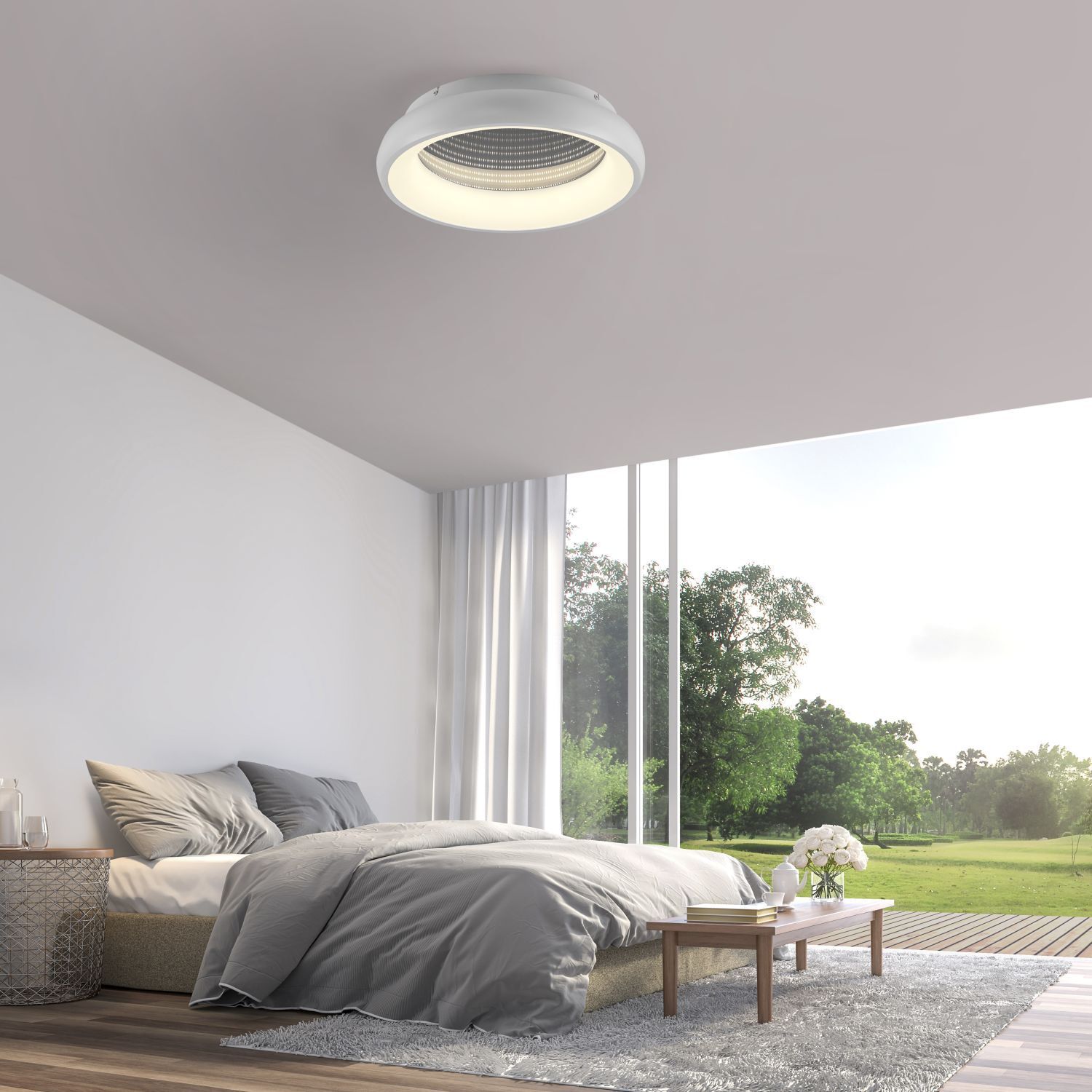 Dimmbare LED Deckenleuchte Tunneleffekt 2700-5000 lm