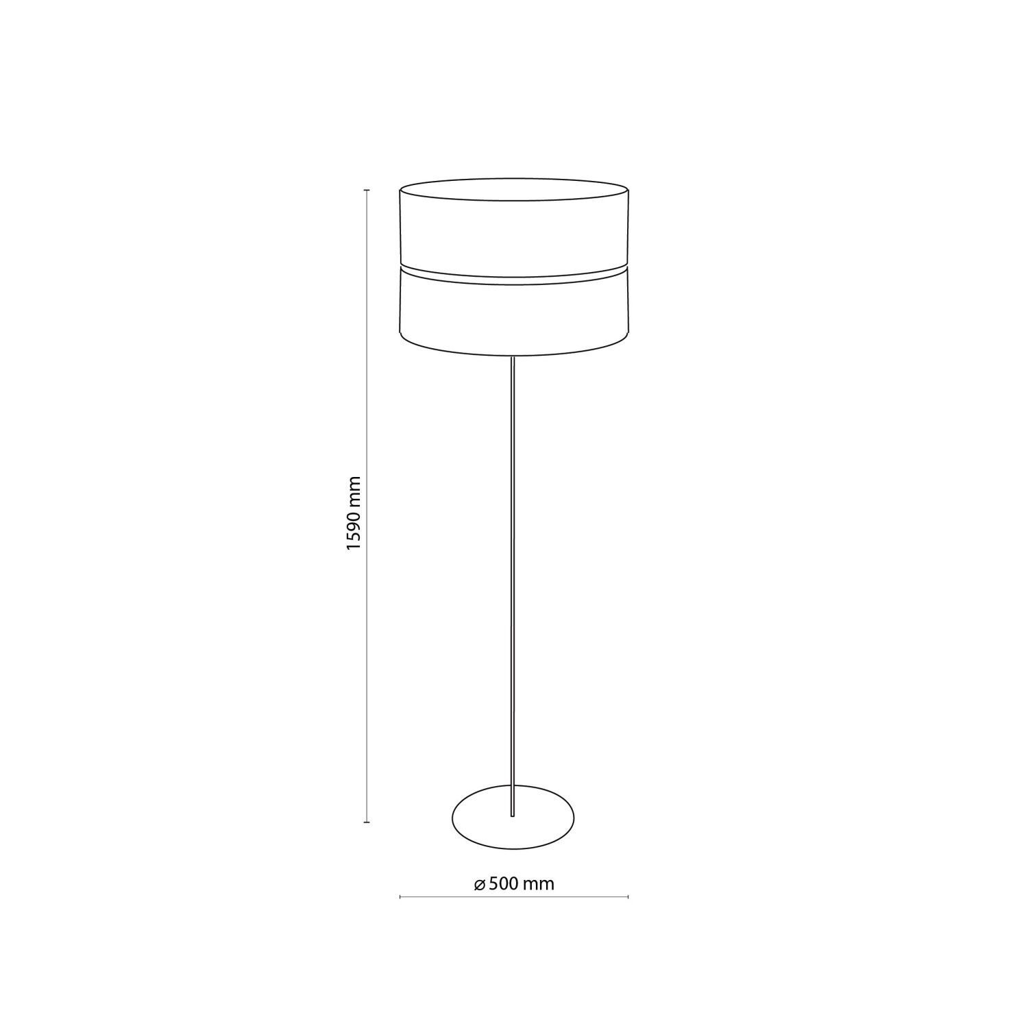 Stehlampe Stoff Metall 159 cm klein Modern Schwarz Gold