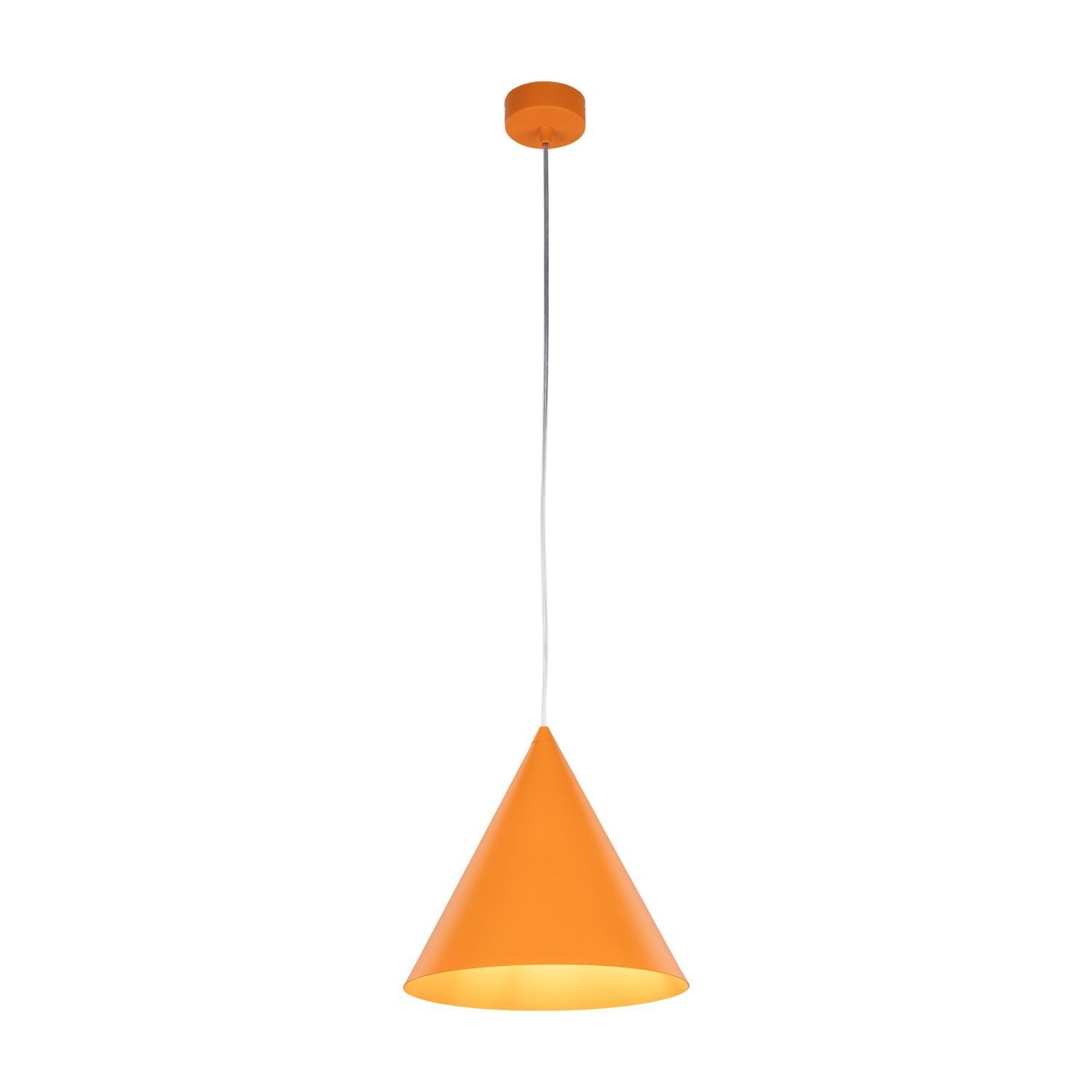 Pendelleuchte Metall Ø 25 cm H: 160 cm verstellbar Orange E27
