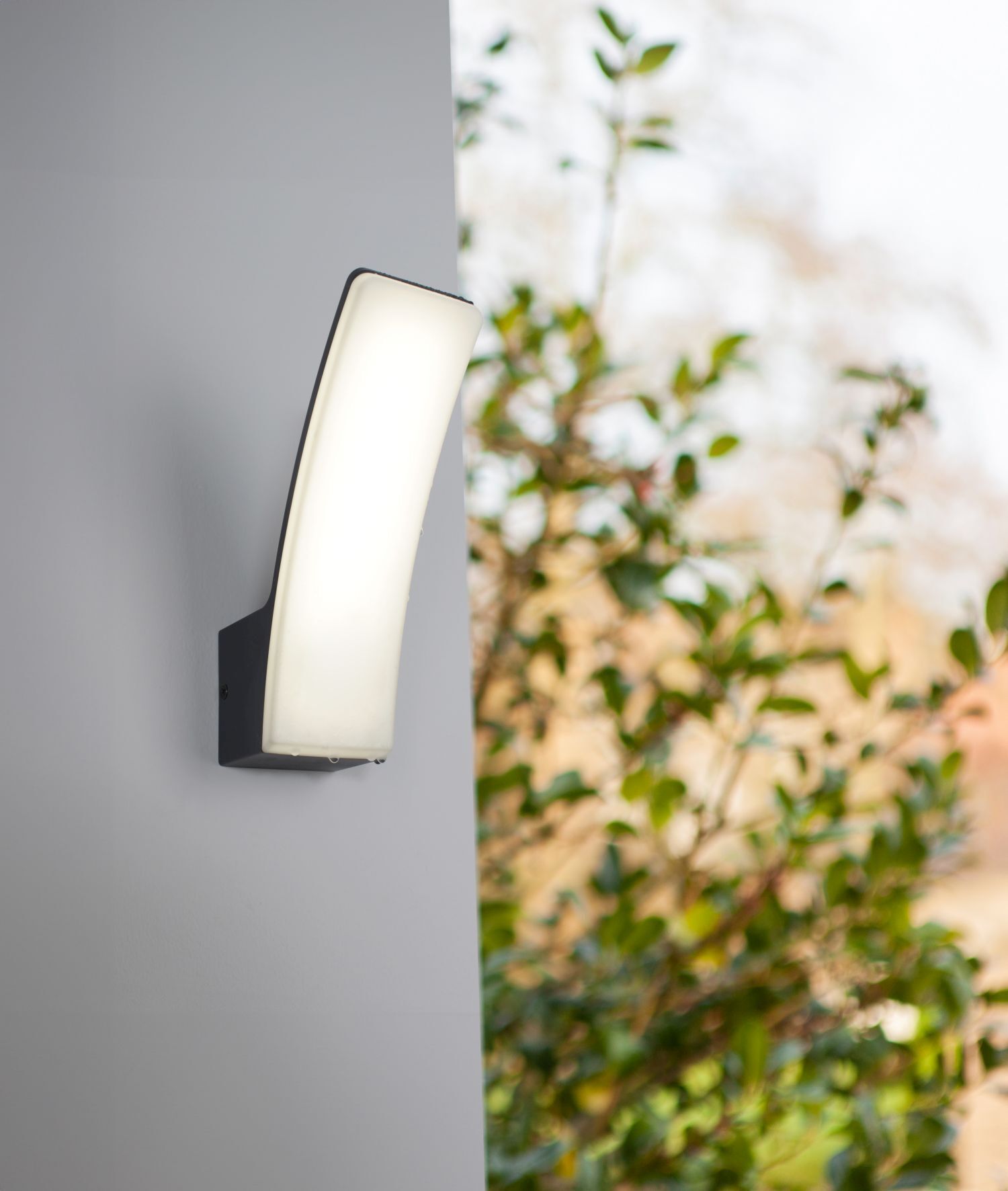 LED Außenwandlampe blendarm H:20,4 cm IP44 Anthrazit
