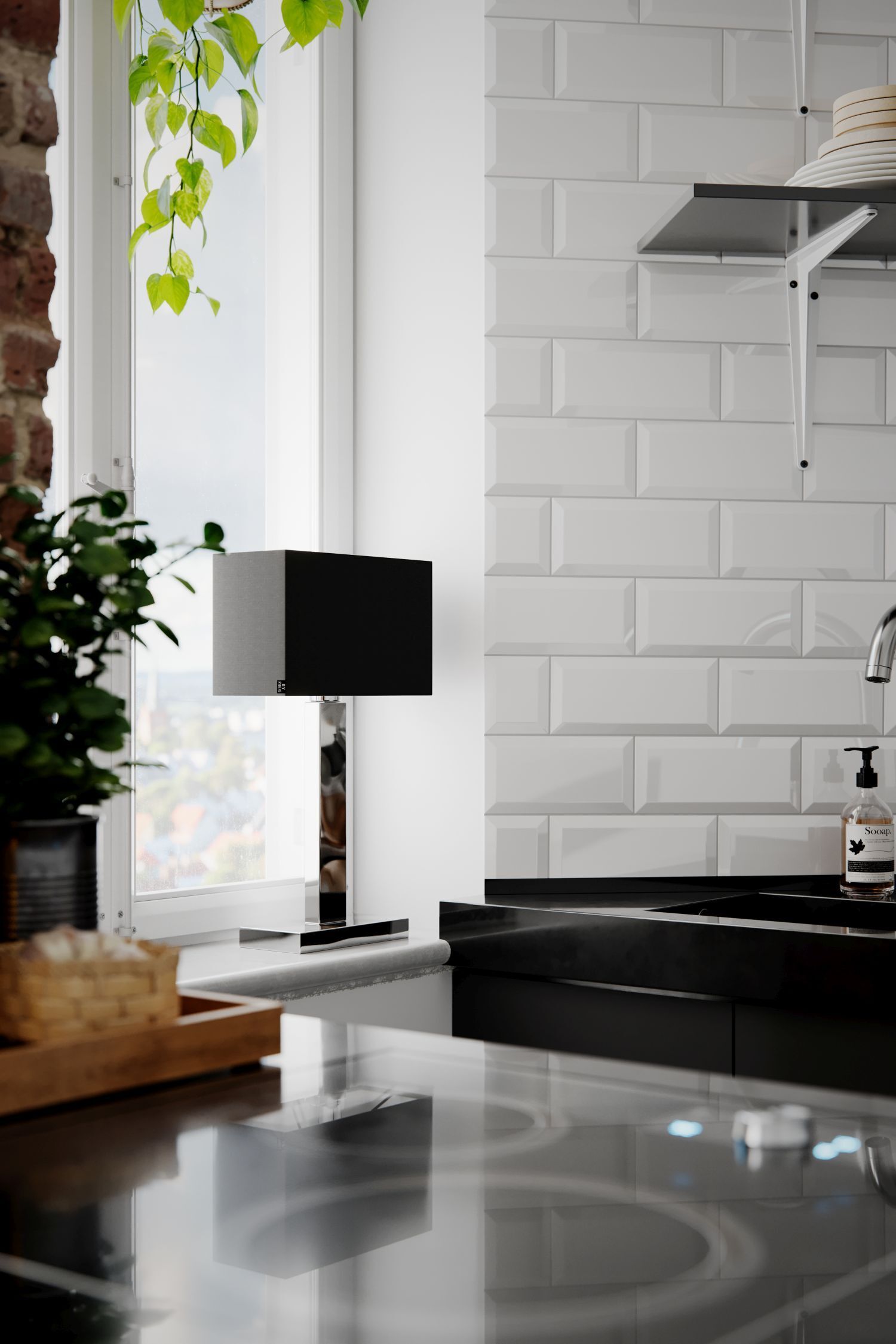 Drinnen, Innenarchitektur, Lampe, Tischlampe, Waschbeckenhahn