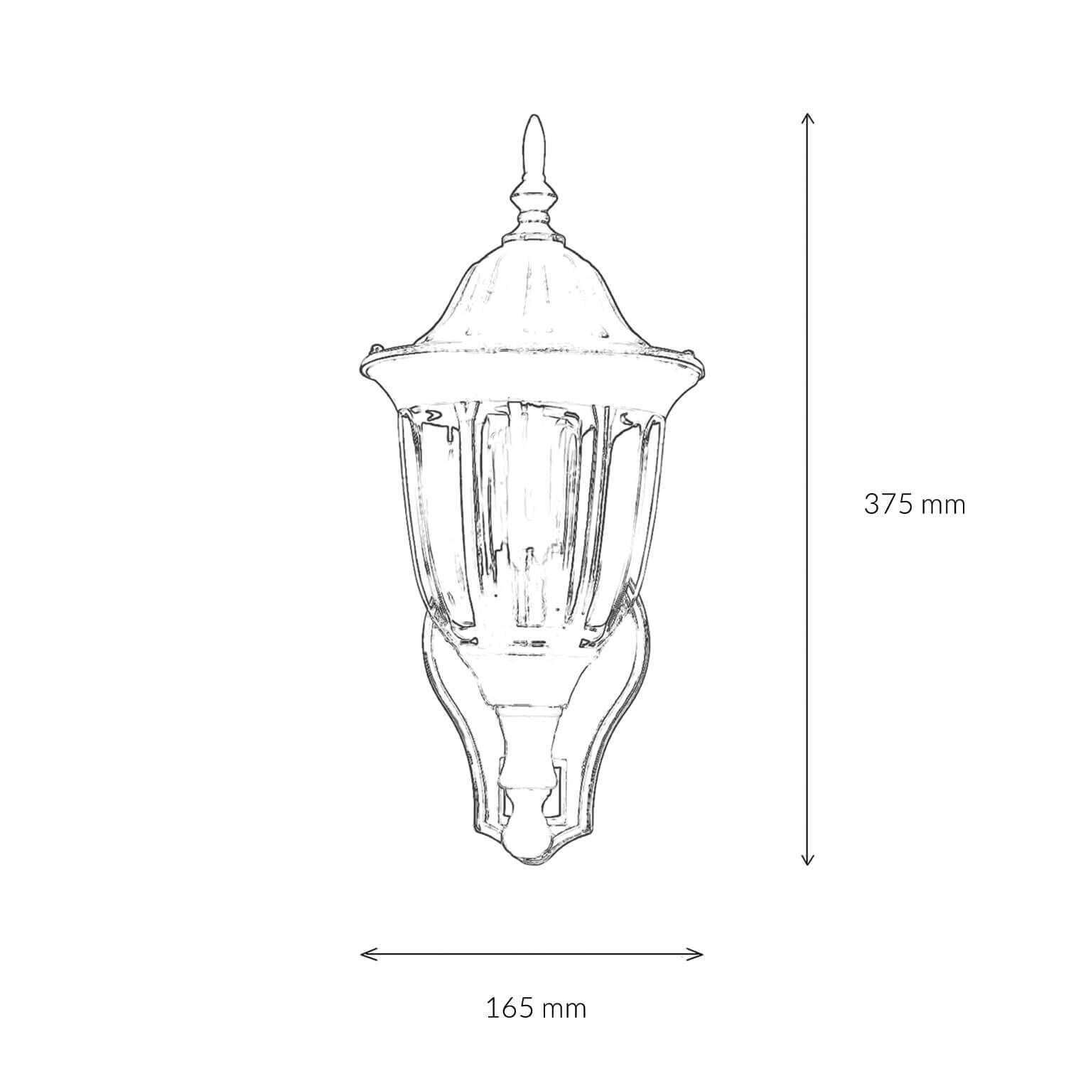 Wandlampe, Laterne, Außenleuchte, Glas, Metall