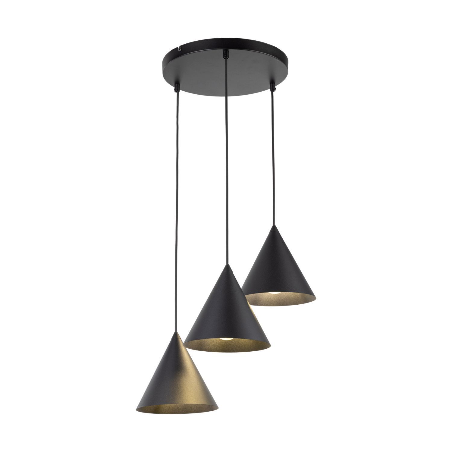 Hängelampe Schwarz verstellbar 3-flammig E27 Ø 42 cm CODY