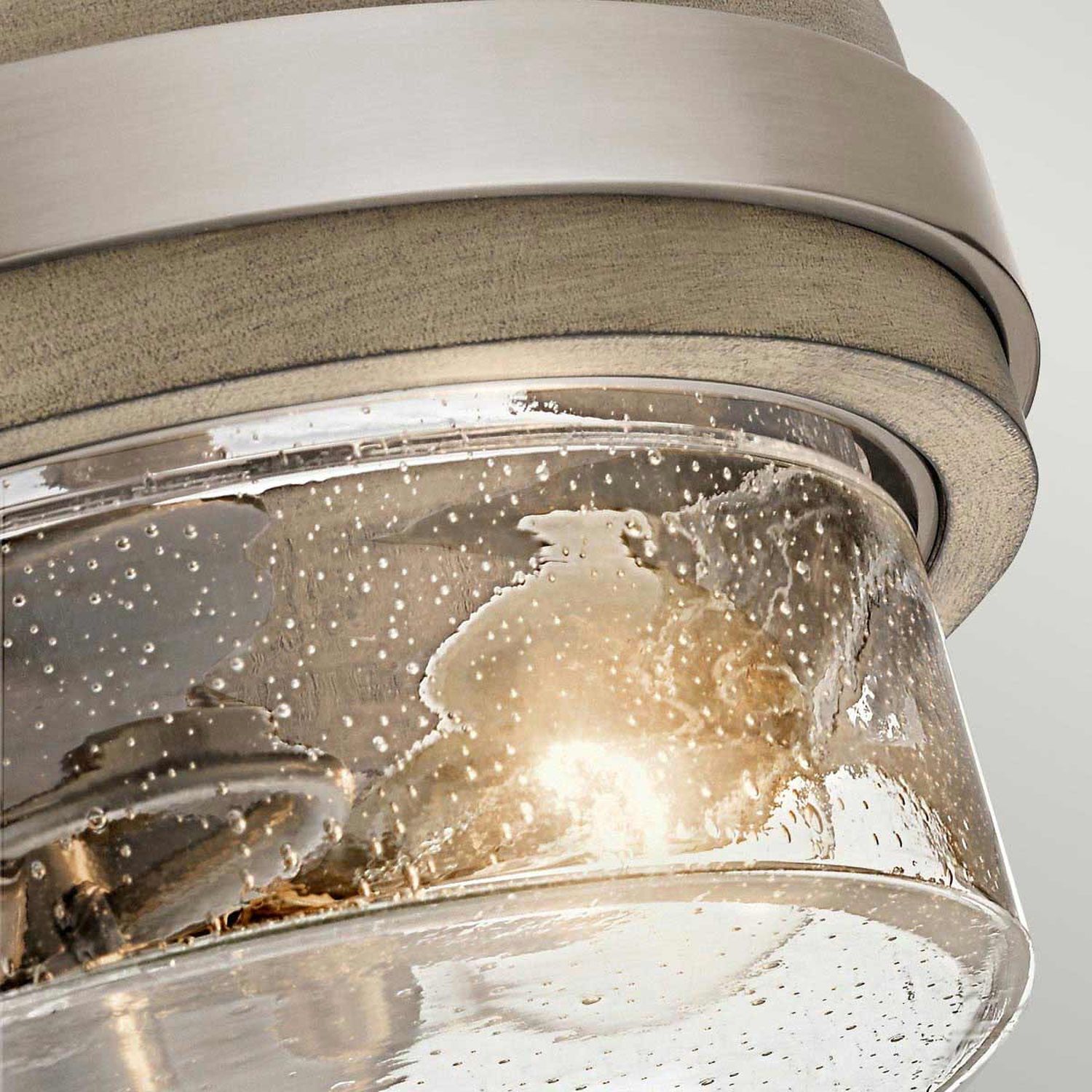 Deckenlampe innen rund D: 30,5 cm Metall Glas 1x E27