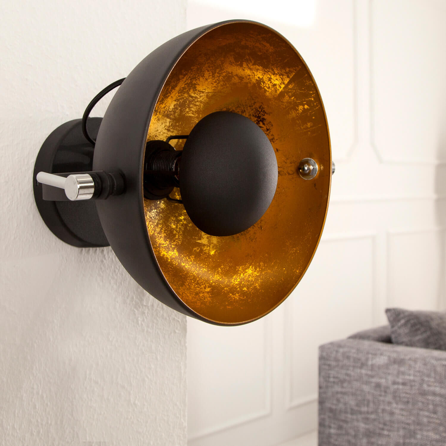 Außergewöhnliche Wandlampe Retro rund E27 Beleuchtung