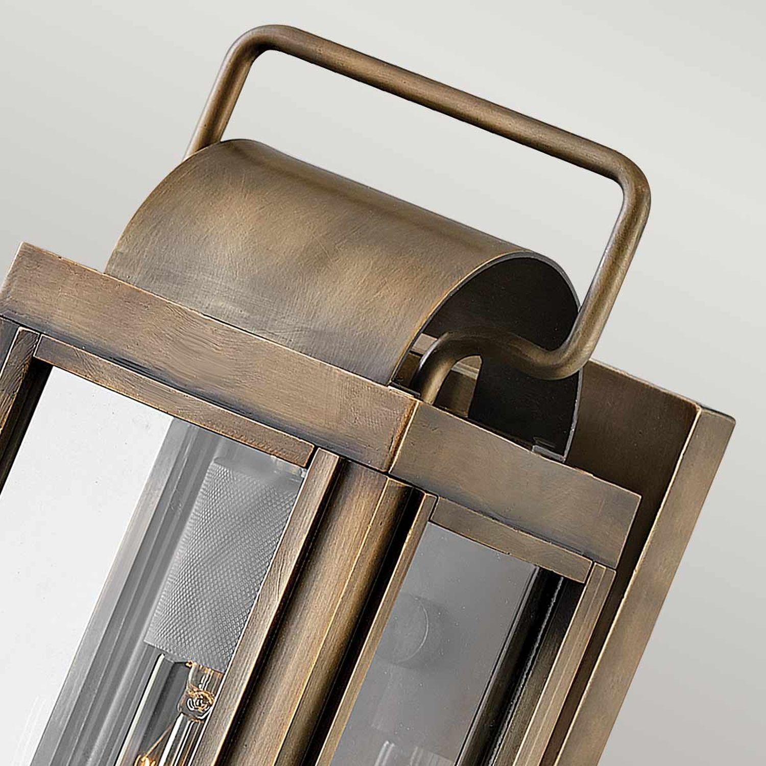 laterne, outdoor, bronzefarben, metall, laternenlicht