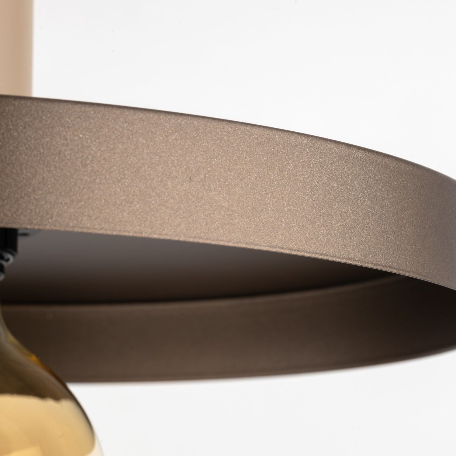 Pendelleuchte E27 Ø30 cm rund Sandgrau Braun Vintage Lampe, Lampenschirm