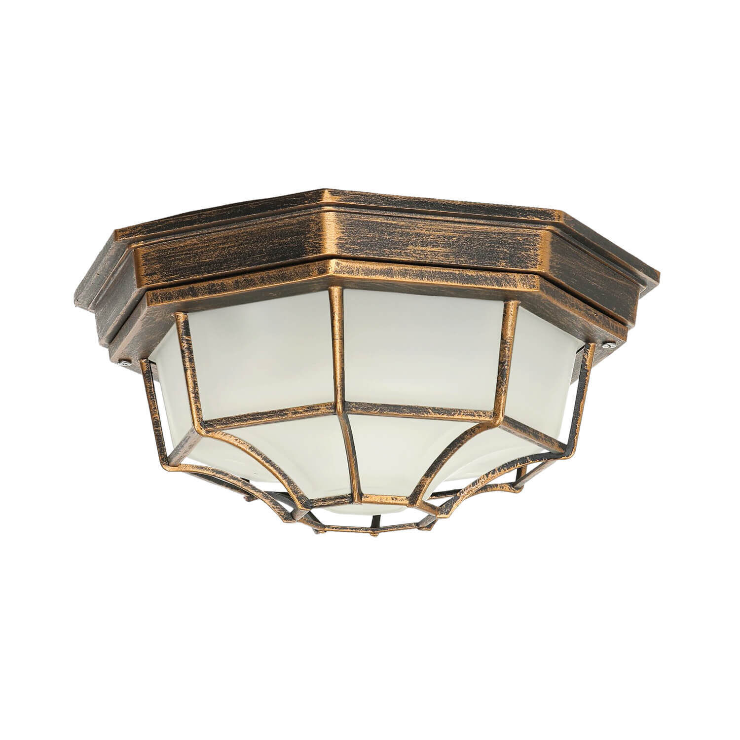 MILANO Deckenleuchte E27 Kupfer Antik IP44 Ø27cm Deckenleuchte, Leuchte