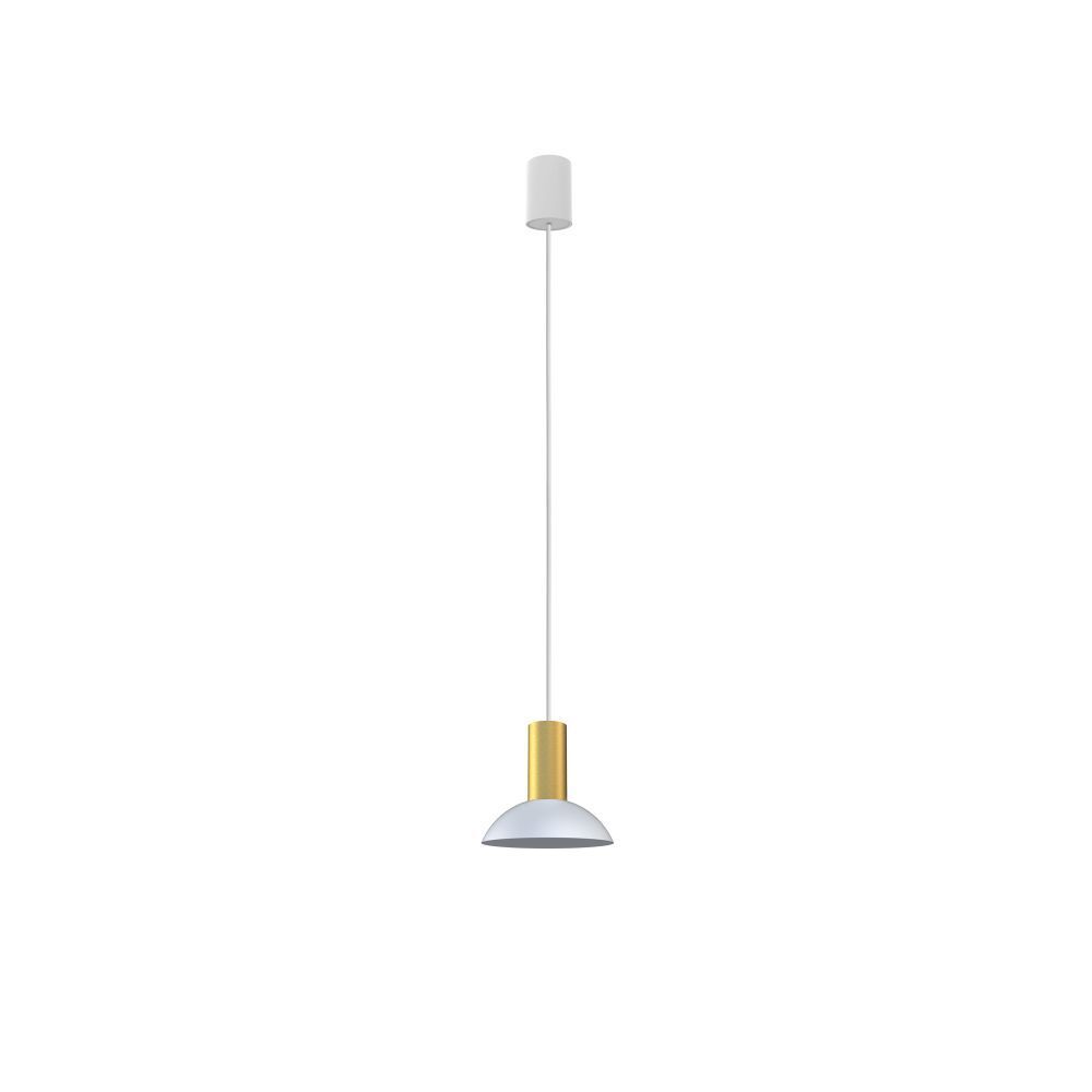Elegante Pendelleuchte EILWEN Weiß Messing Metall Loft