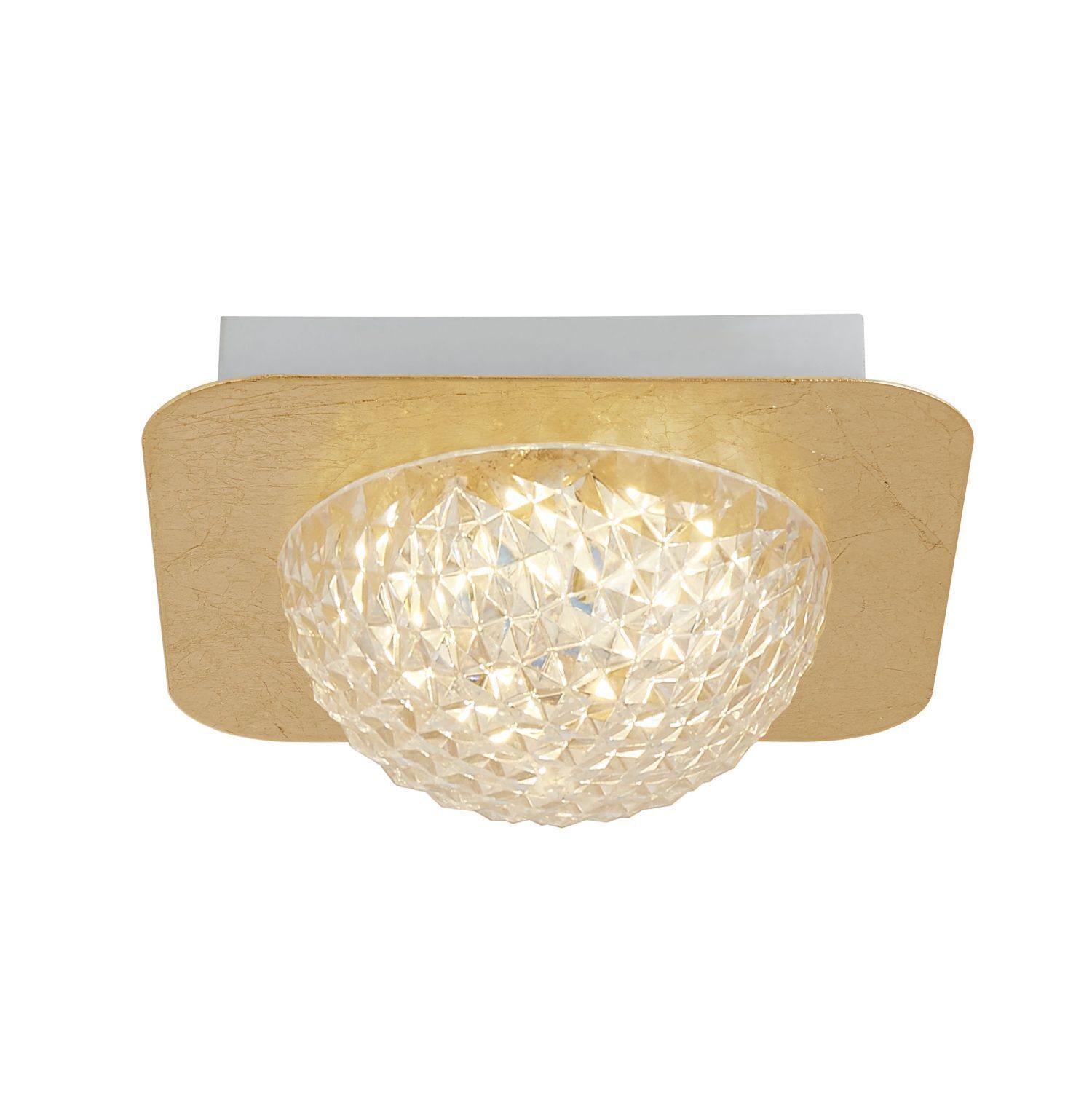 LED Einbaustrahler in Gold Metall B:18 cm 585 lm Decke