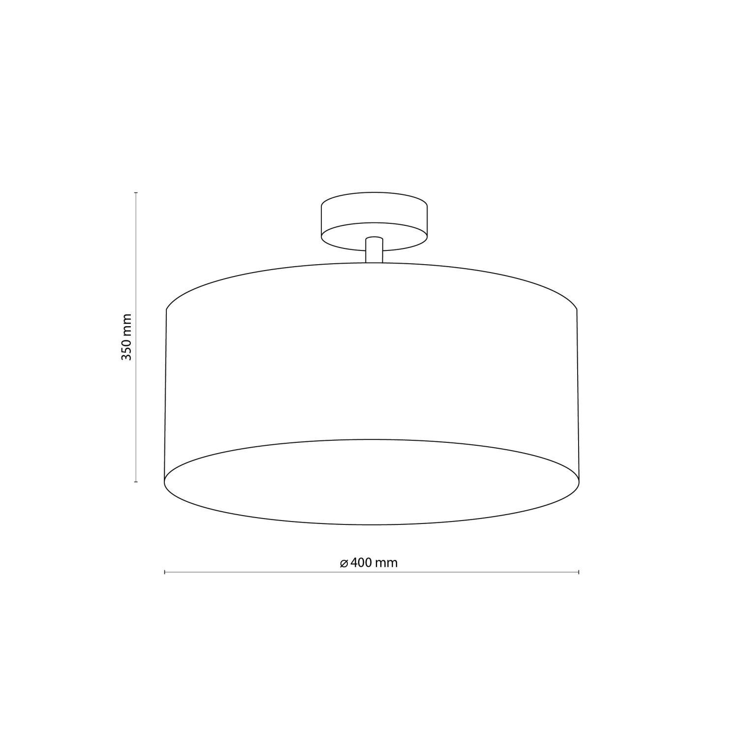 Deckenlampe Stoffschirm Leinen blendarm Ø 40 cm rund