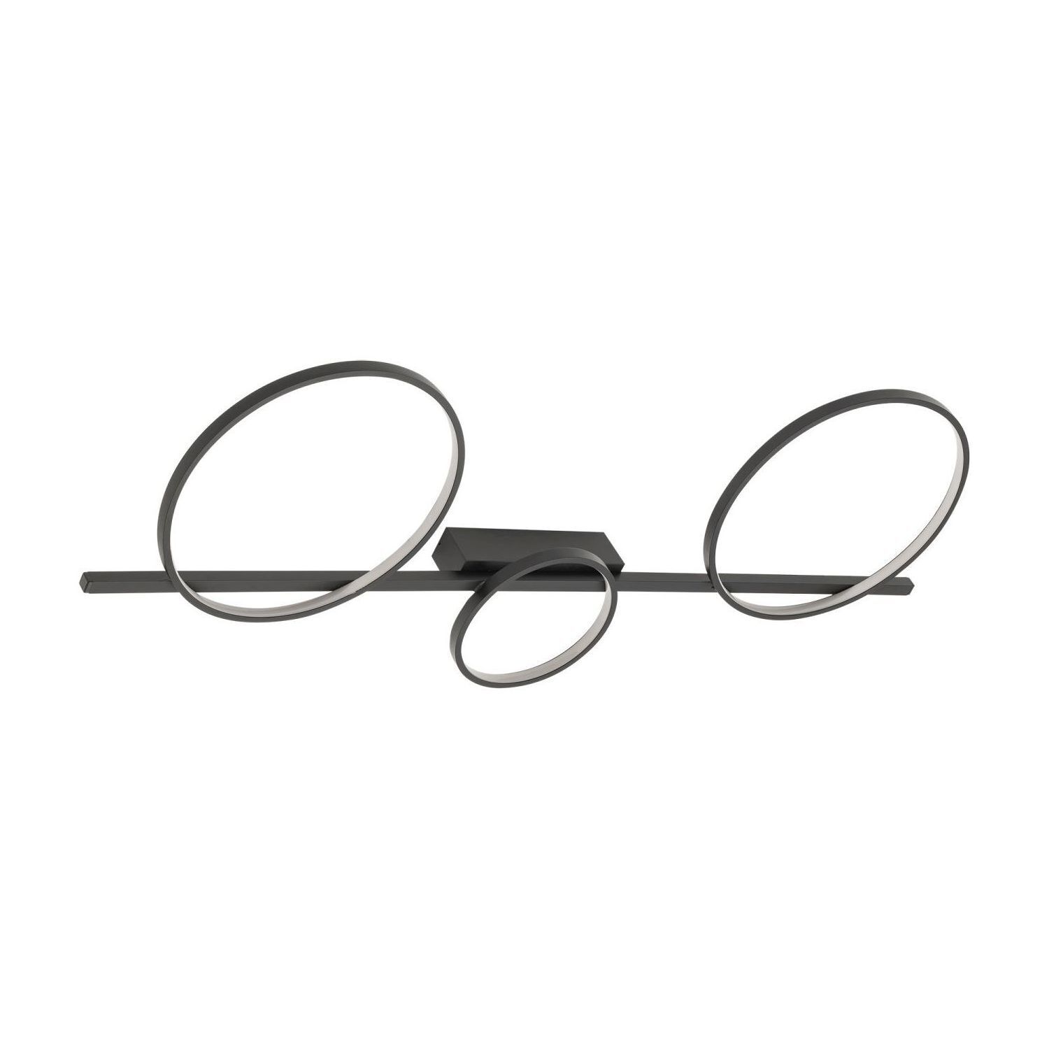 LED Deckenleuchte Schwarz 100 cm lang 4000 K 1200 lm