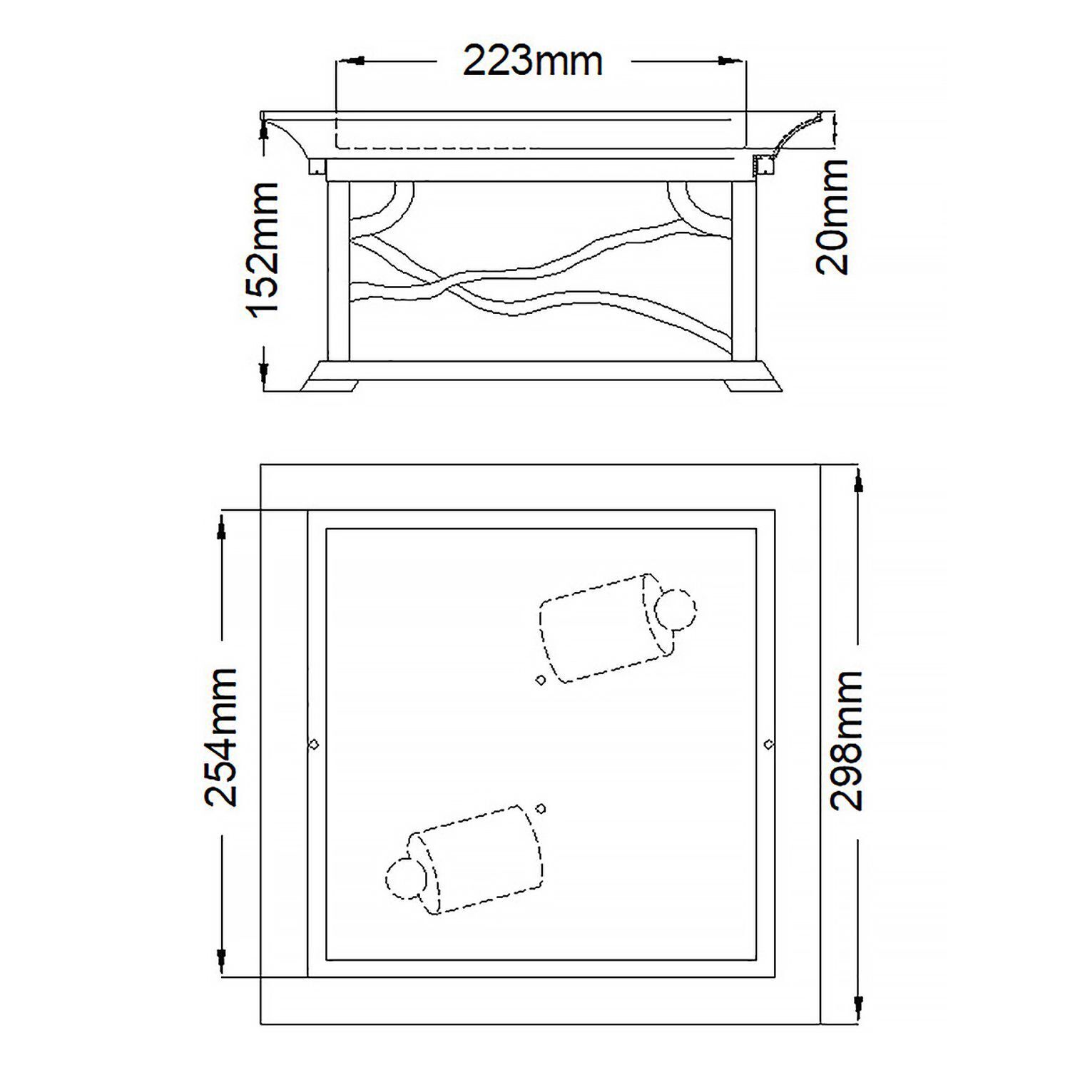 Deckenlampe außen B: 29,8 cm IP44 2x E27 in Kupfer Antik