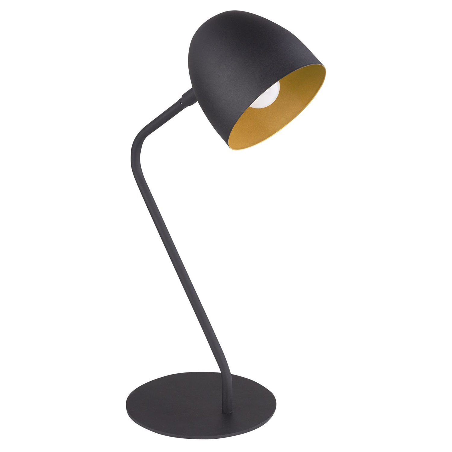 Tischleuchte SARE Schwarz Gold H:47cm Büro Lampe