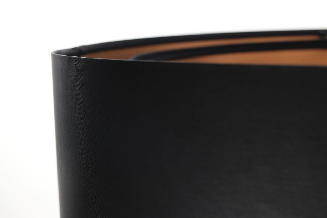 Hängelampe Schwarz Braun Gold E27 rund D: 50 cm Latex