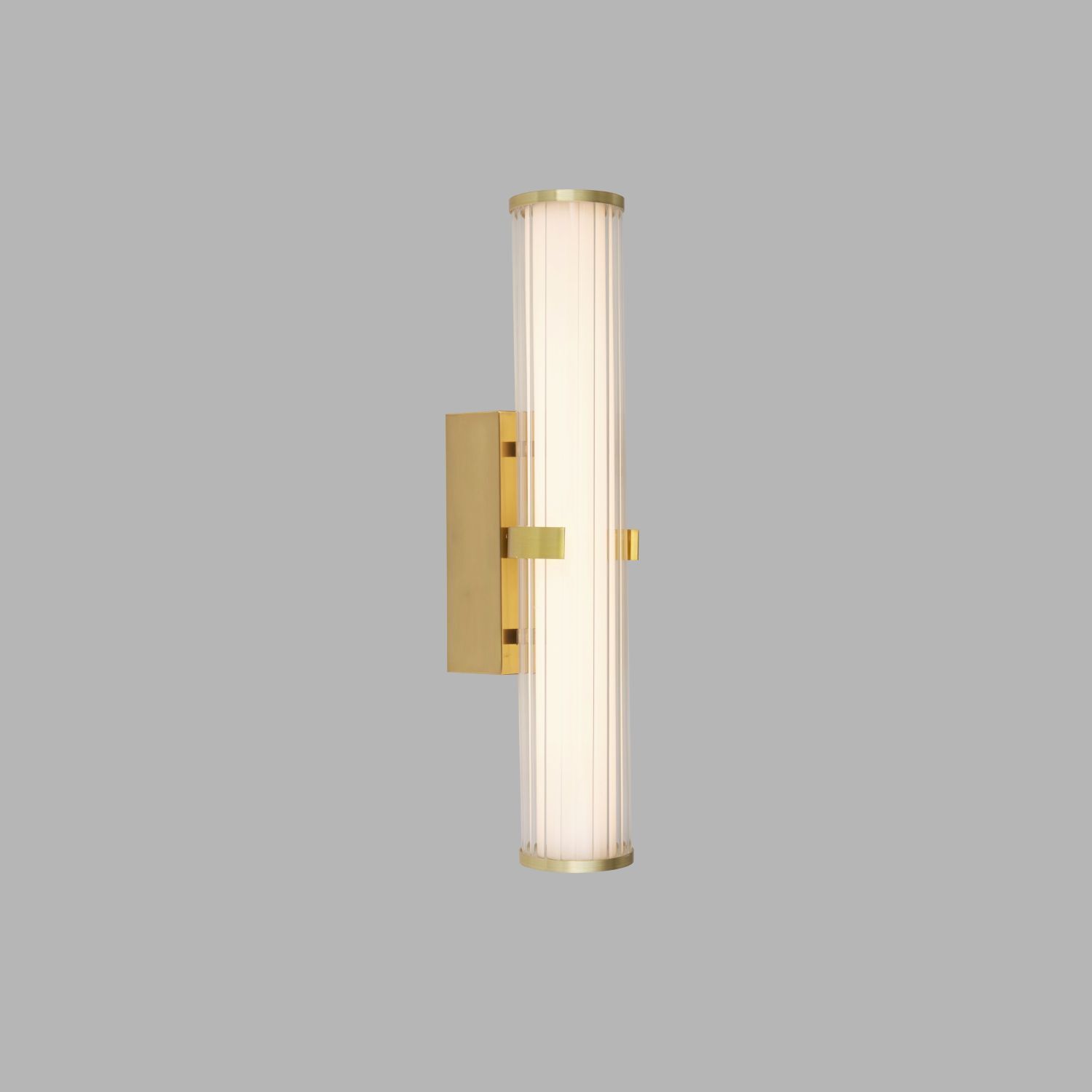 LED Wandlampe IP44 Glas Metall in Gold 43 cm Bad Spiegel