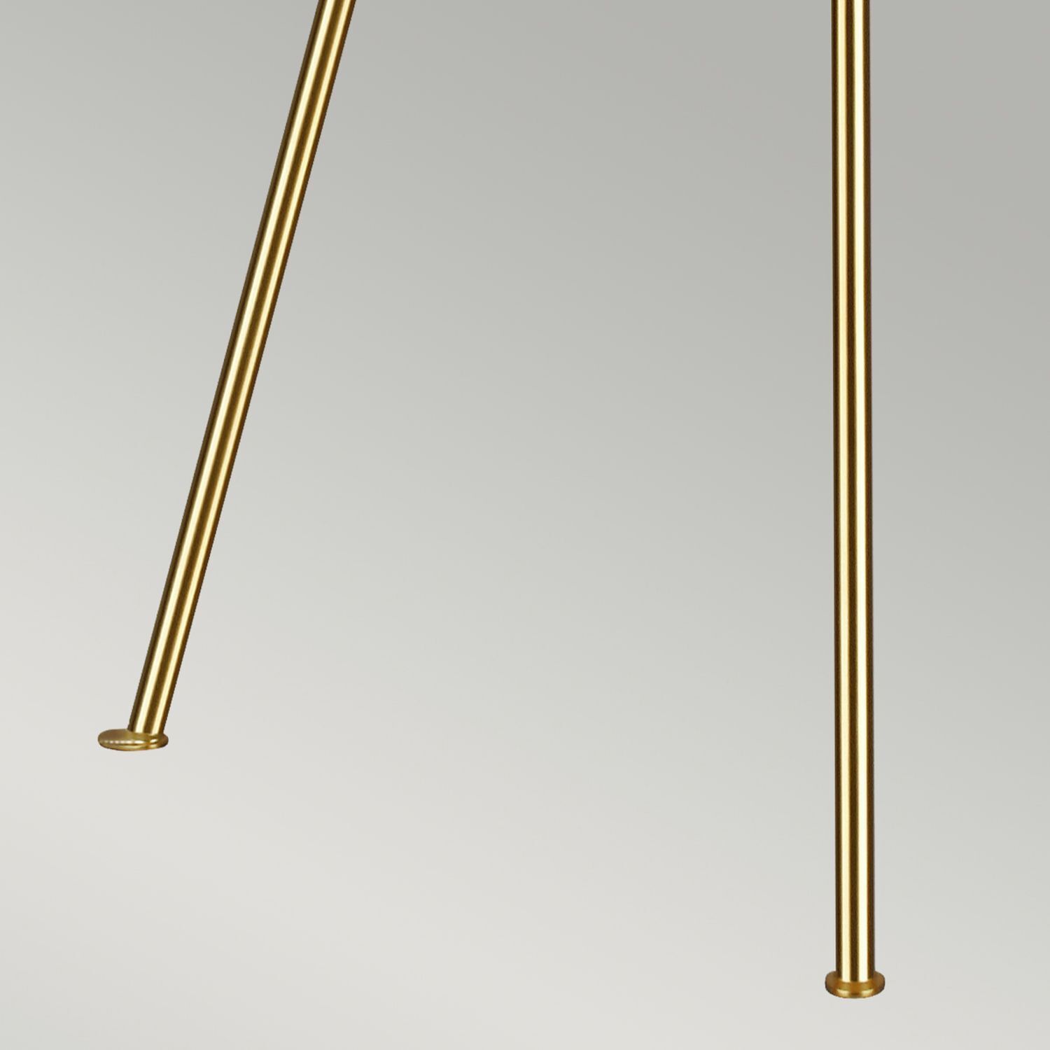 Dreibein Stehleuchte Weiß Messing 140 cm Stoff Metall Handlauf