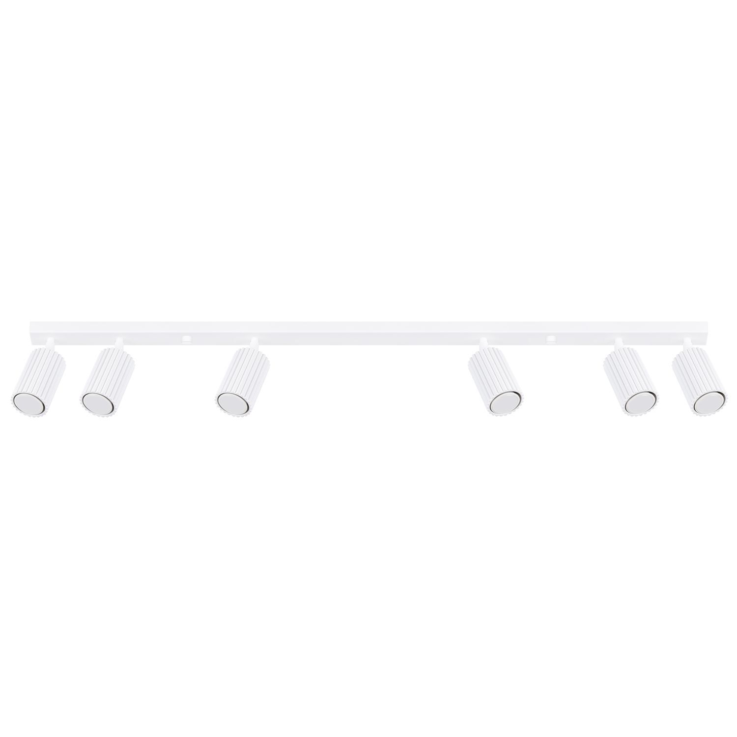 Deckenlampe Modern Weiß 117 cm schwenkbar 6x GU10 Aluminium