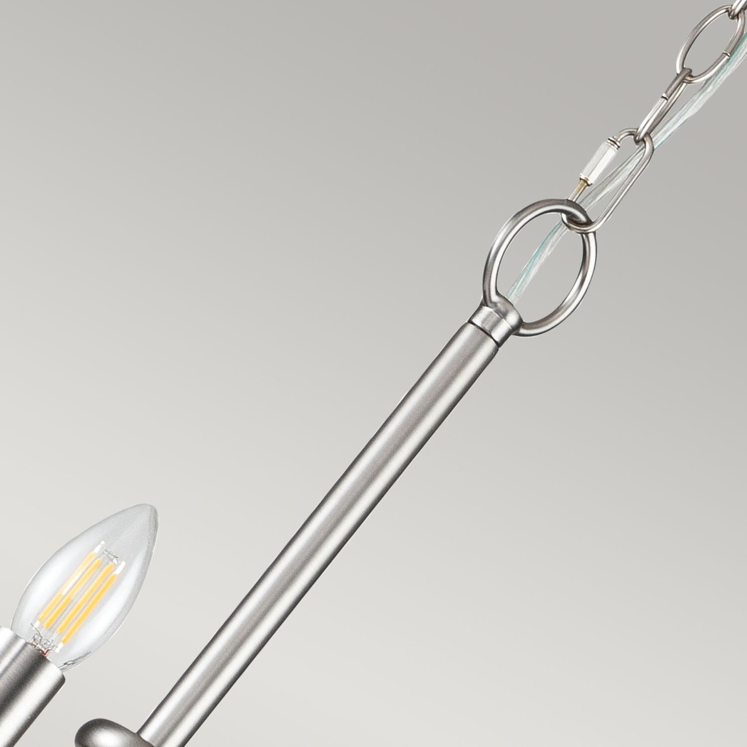 Kronleuchter Metall B: 88,2 cm H: max. 205,4 cm 12x E14 ampe, lampe, suspension, corde, métal