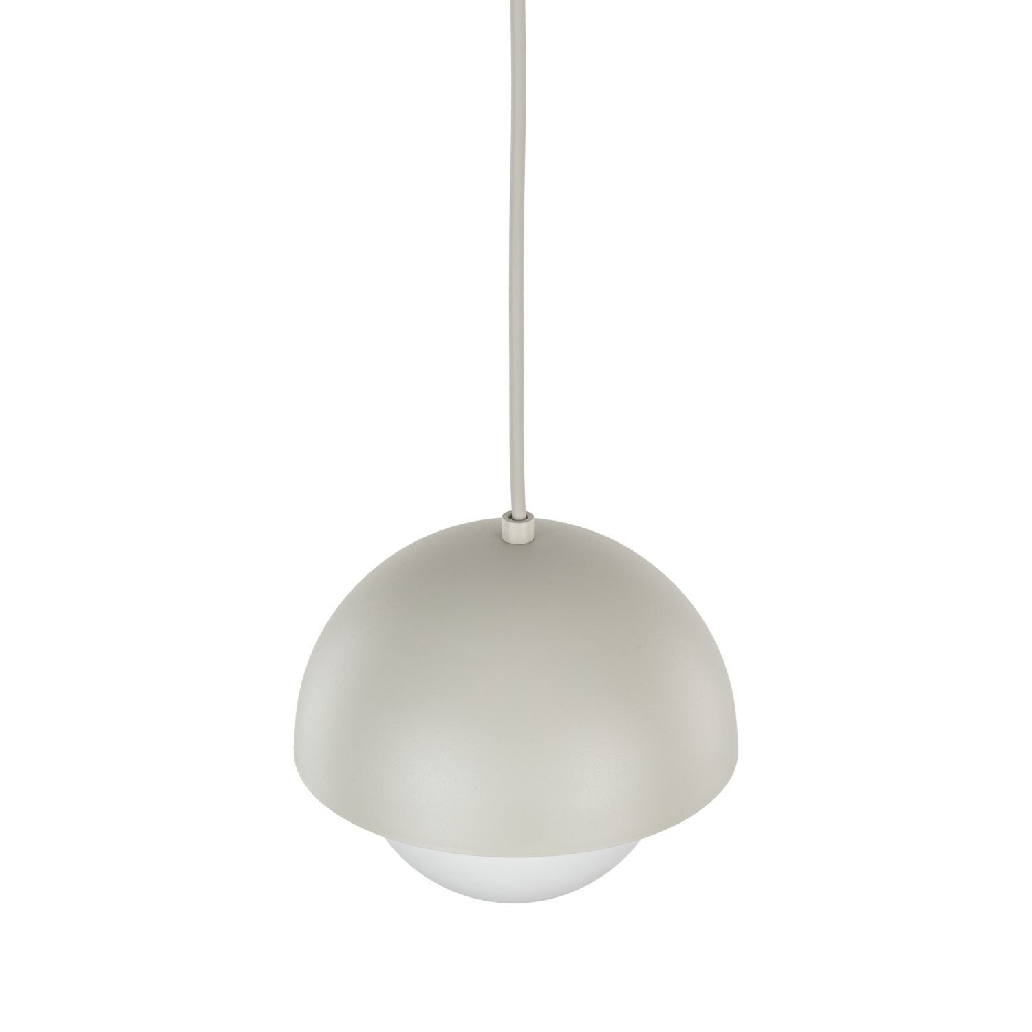 Hängeleuchte Glas Metall Ø 17 cm Beige Weiß G9 Kugel Schirm