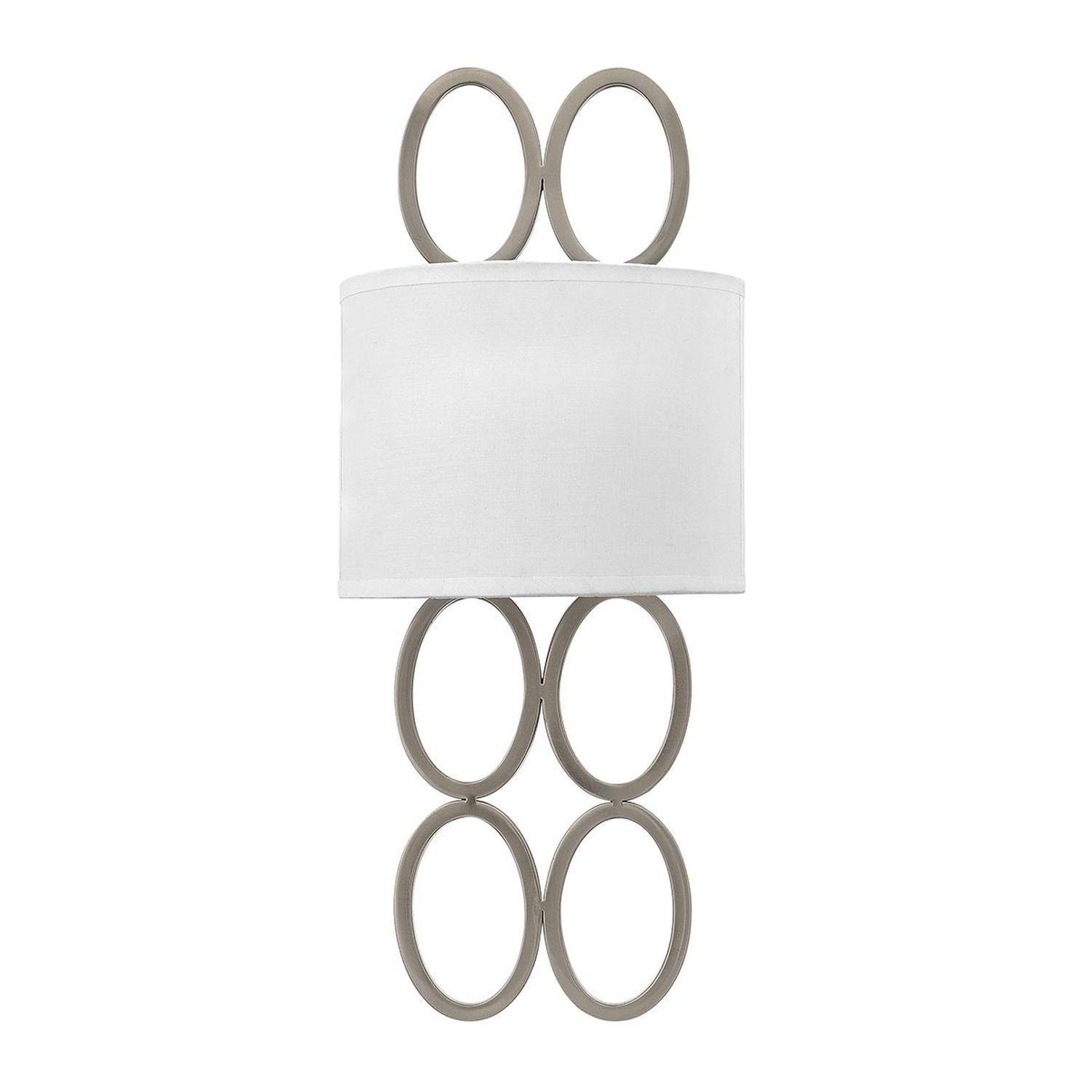 Wandleuchte Metall Stoff Glas 51,5 cm hoch 5x E14 elegant