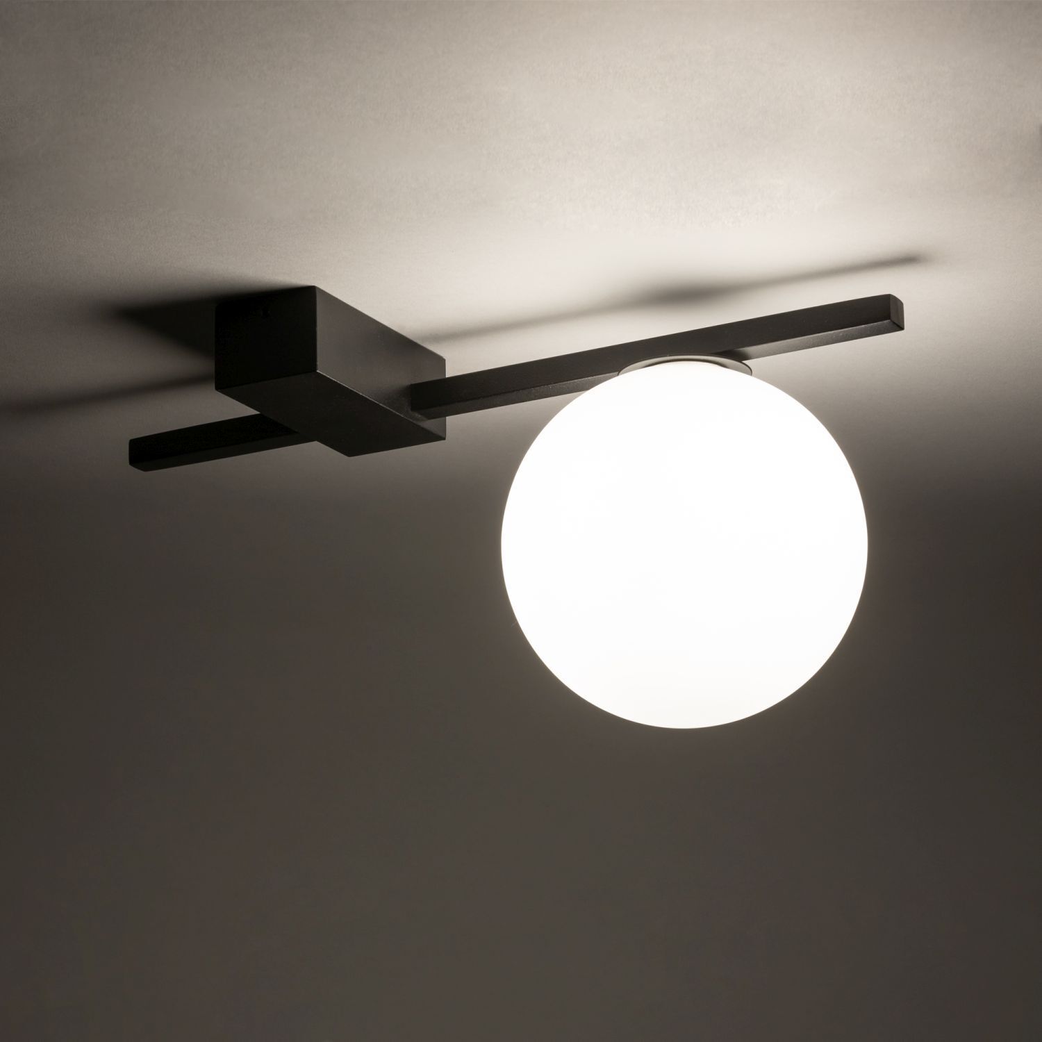 Deckenlampe G9 Schwarz Weiß Glas Aluminium Modern