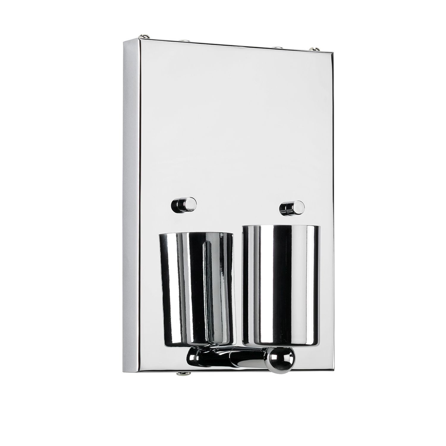 Wandlampe eckig Stoff Up Down E27 Creme Chrom