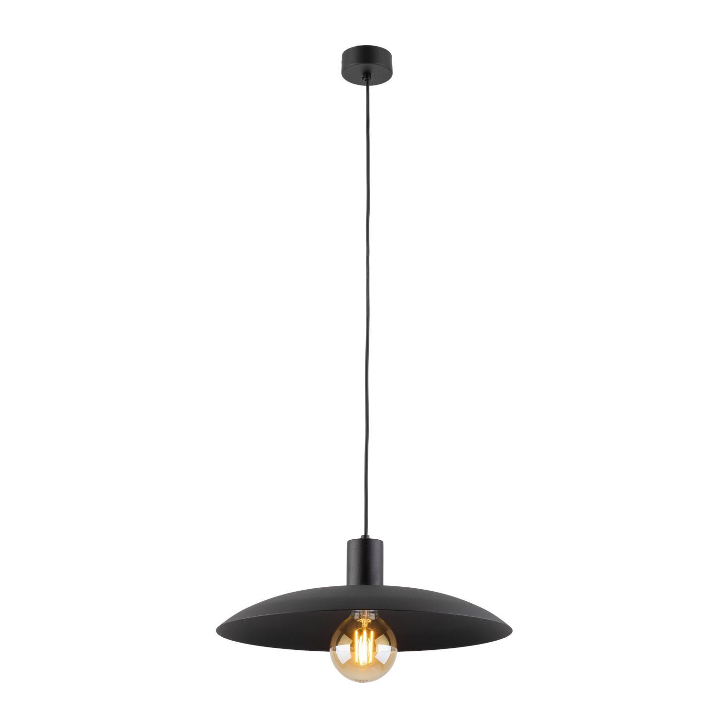Schwarze Pendelleuchte Metall Ø41 cm rund E27 Loft Leuchte, Lampe