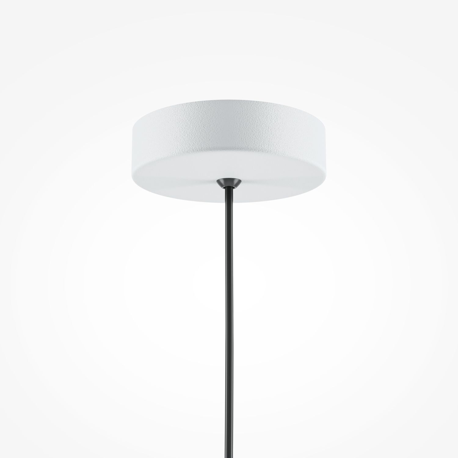 Hängeleuchte Metall rund D: 35 cm H: max. 320 cm Weiß