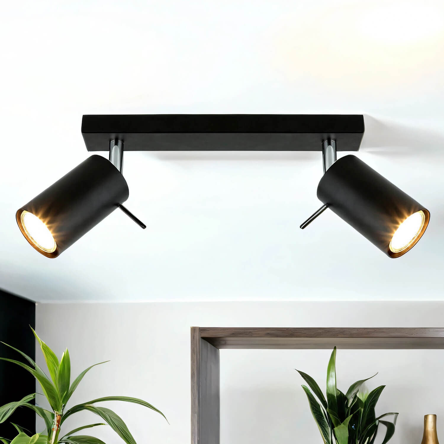 Aufbau Spotstrahler ETNA in Schwarz 2-flmg Beleuchtung, Lampe