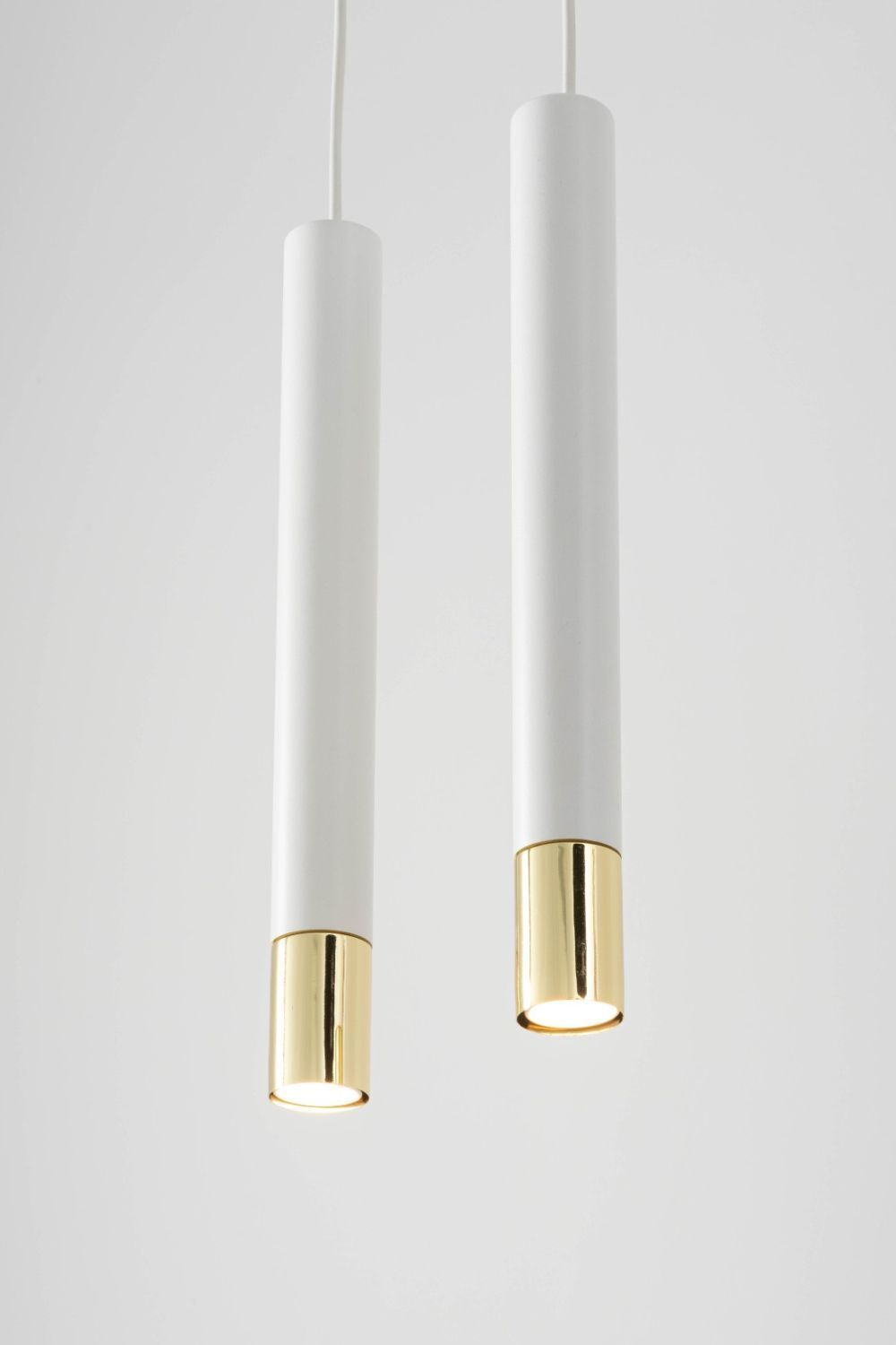 Pendelleuchte Weiß Gold Metall Modern elegant THEANO