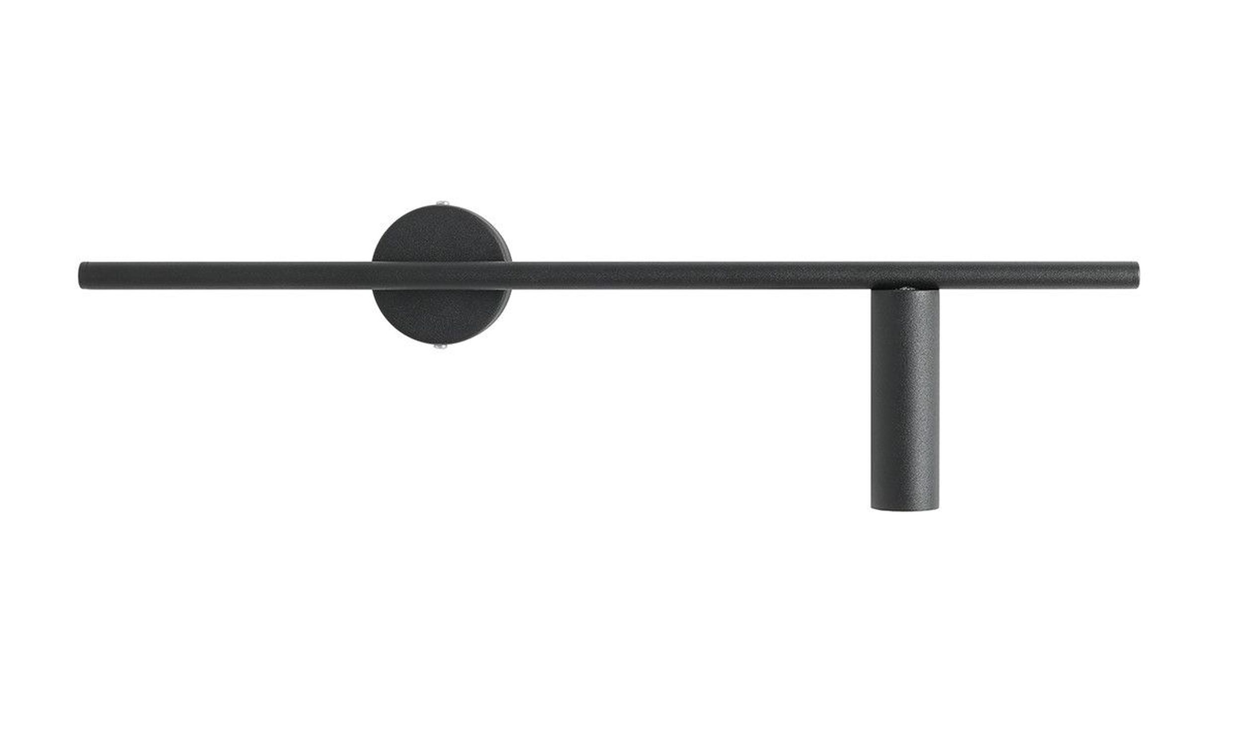 Schwarze Wandleuchte Metall Zylinder B:60 cm GU10 Retro