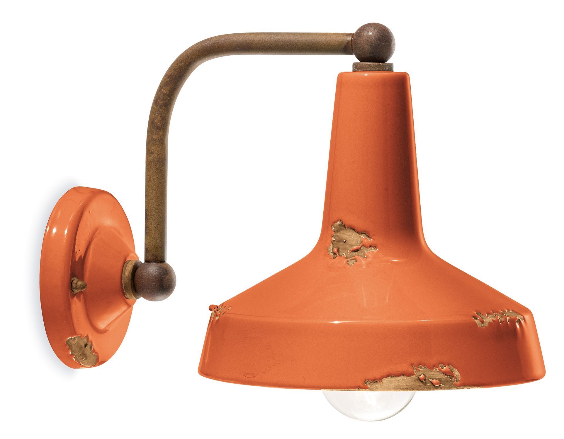 Wandlampe Metall Keramik H: 21 cm E27 Vintage MOLETI
