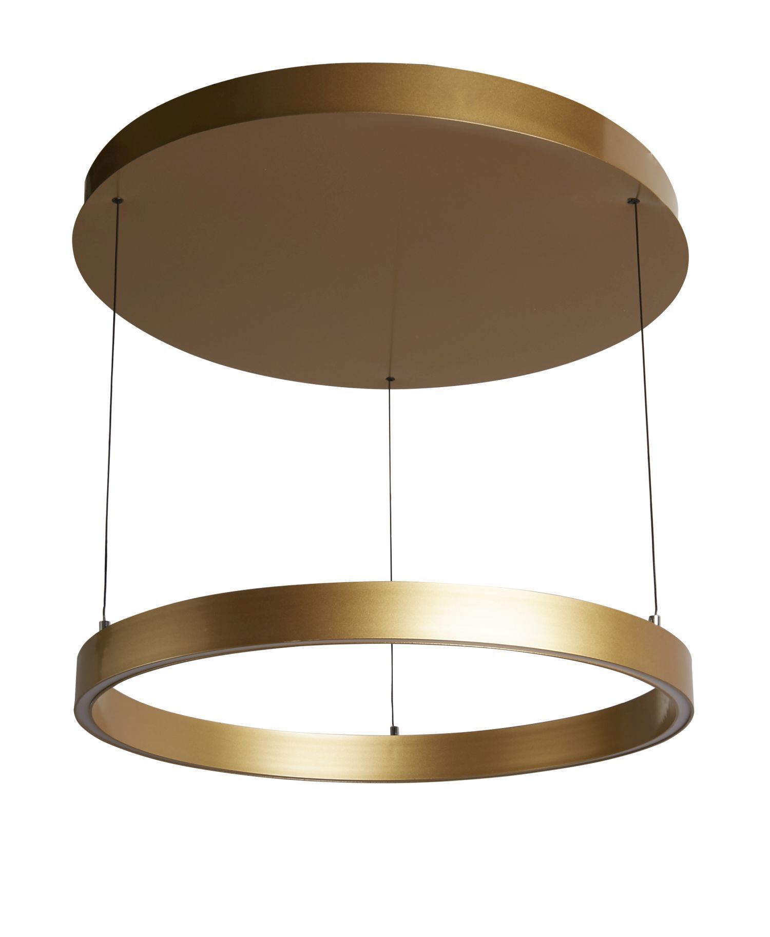 Dimmbare LED Pendelleuchte in Gold 41 W Gestensteuerung