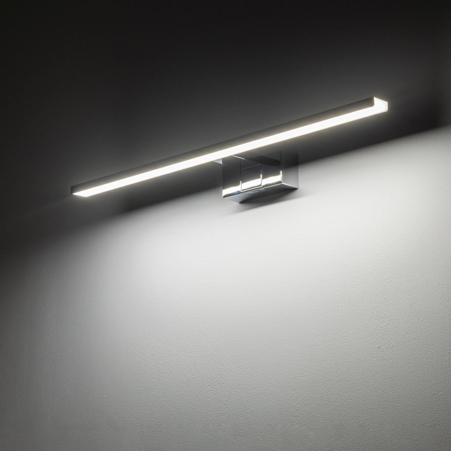 LED Spiegelleuchte IP44 Chrom 4000 K 950 lm Aluminium