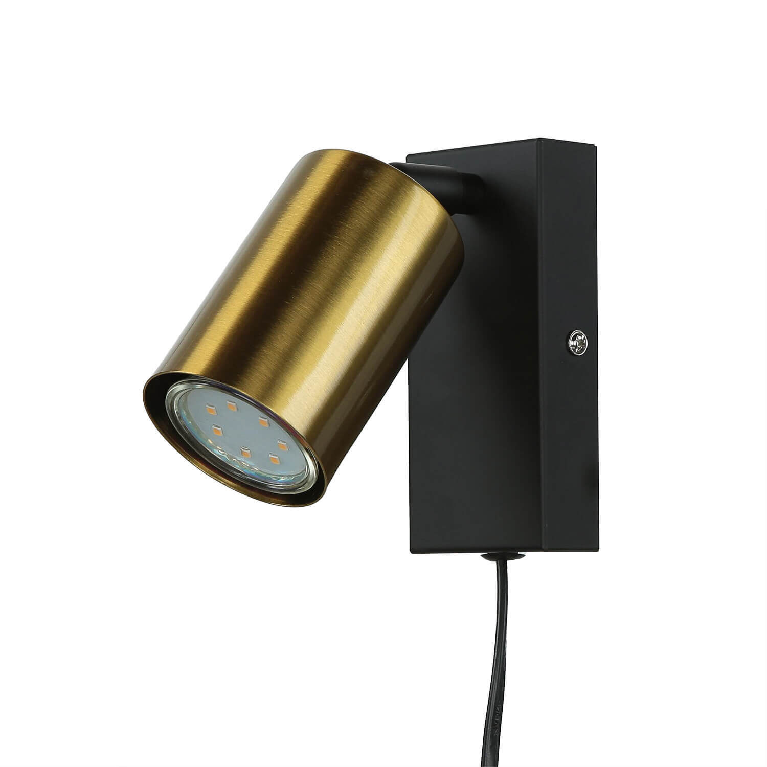 Wandlampe, Wandleuchte, Bronze, Schwarz, LED
