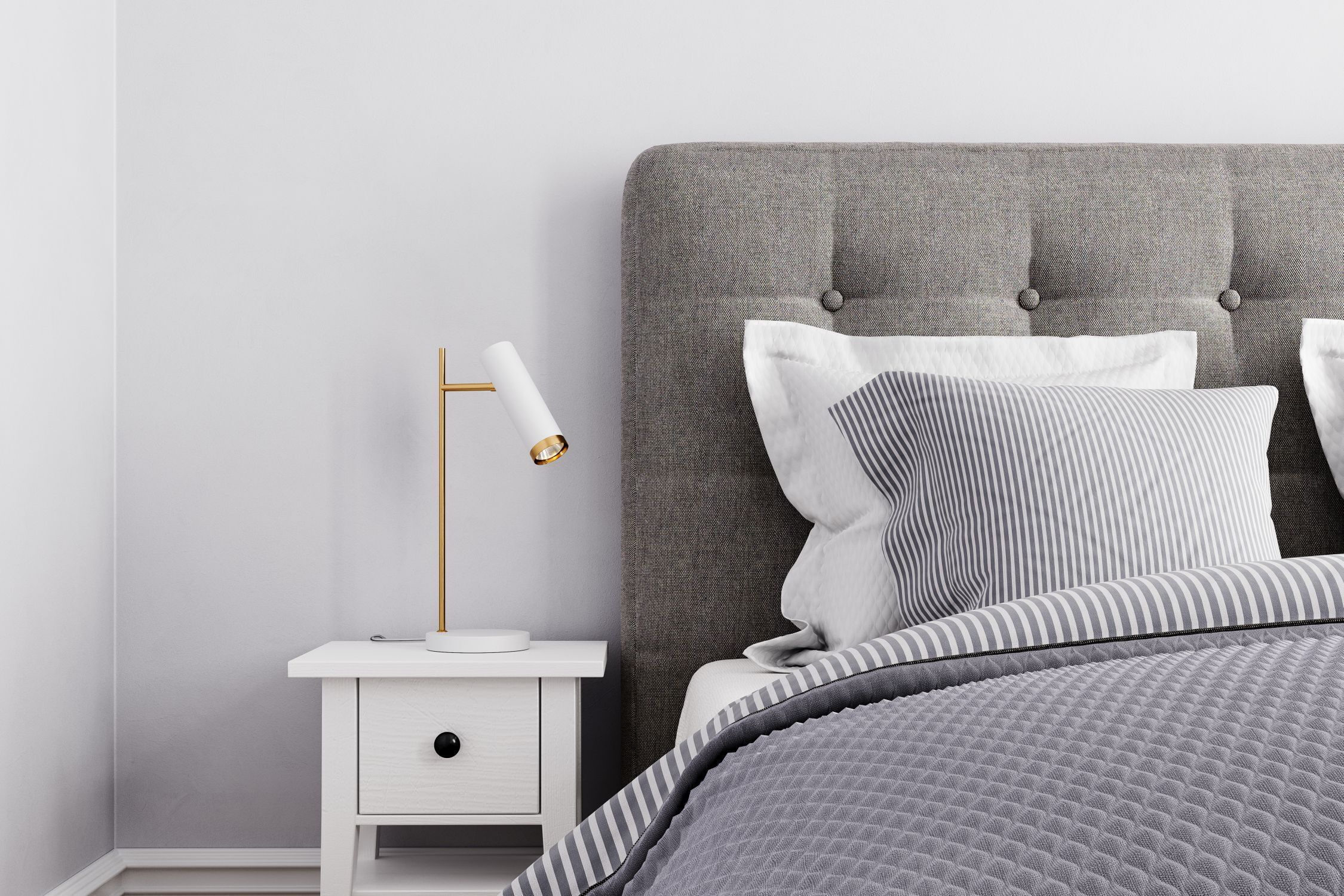 Schreibtischlampe Weiß Gold 49 cm hoch GU10 verstellbar Kissen, Dekoration für Zuhause, Lampe