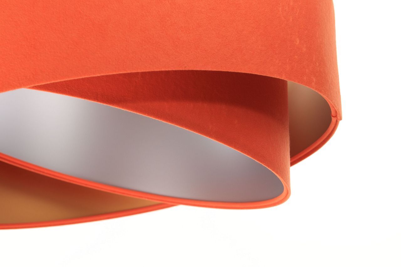 Pendelleuchte Orange Gold Silber E27 rund Ø 50 cm Lampe, Lampenschirm