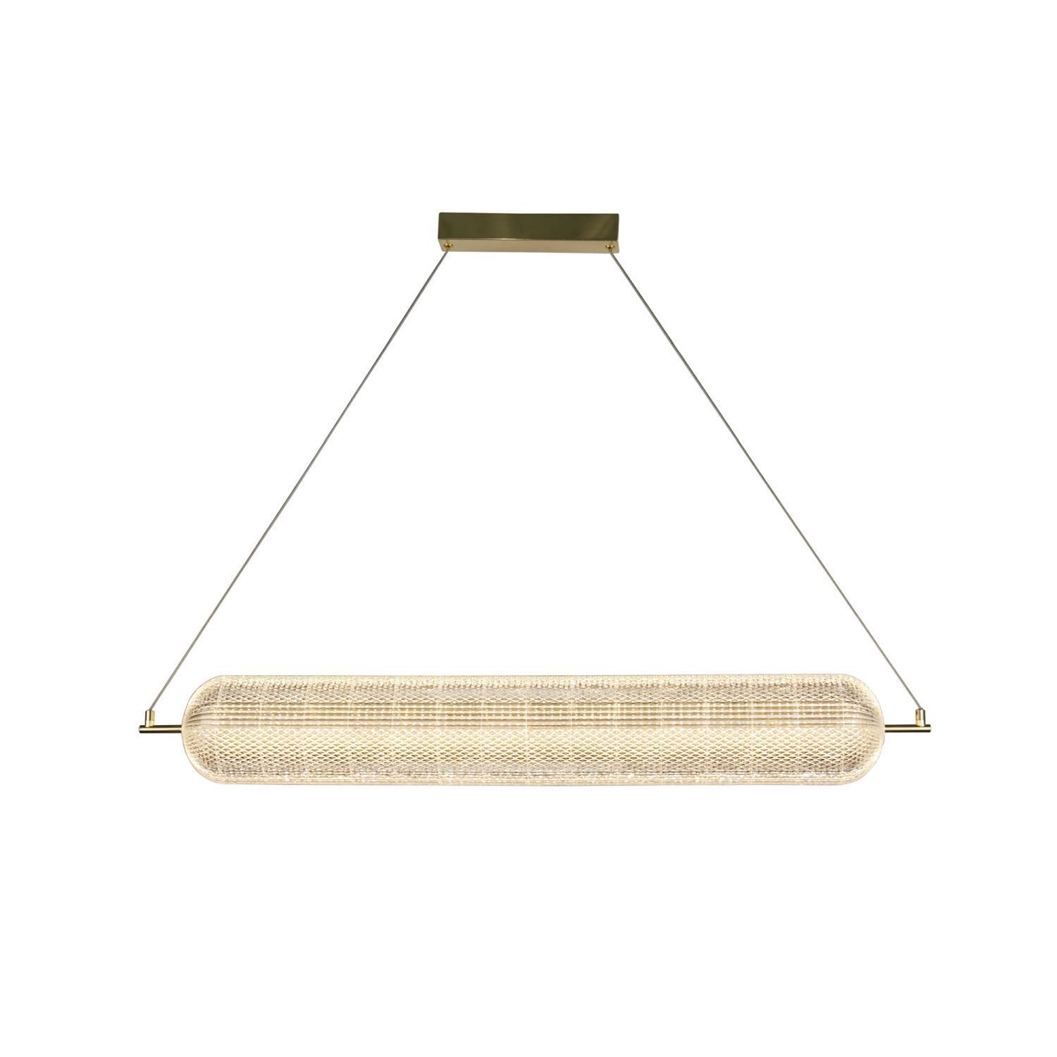 LED Pendelleuchte Metall in Messing 42 W 3000 K 108 cm