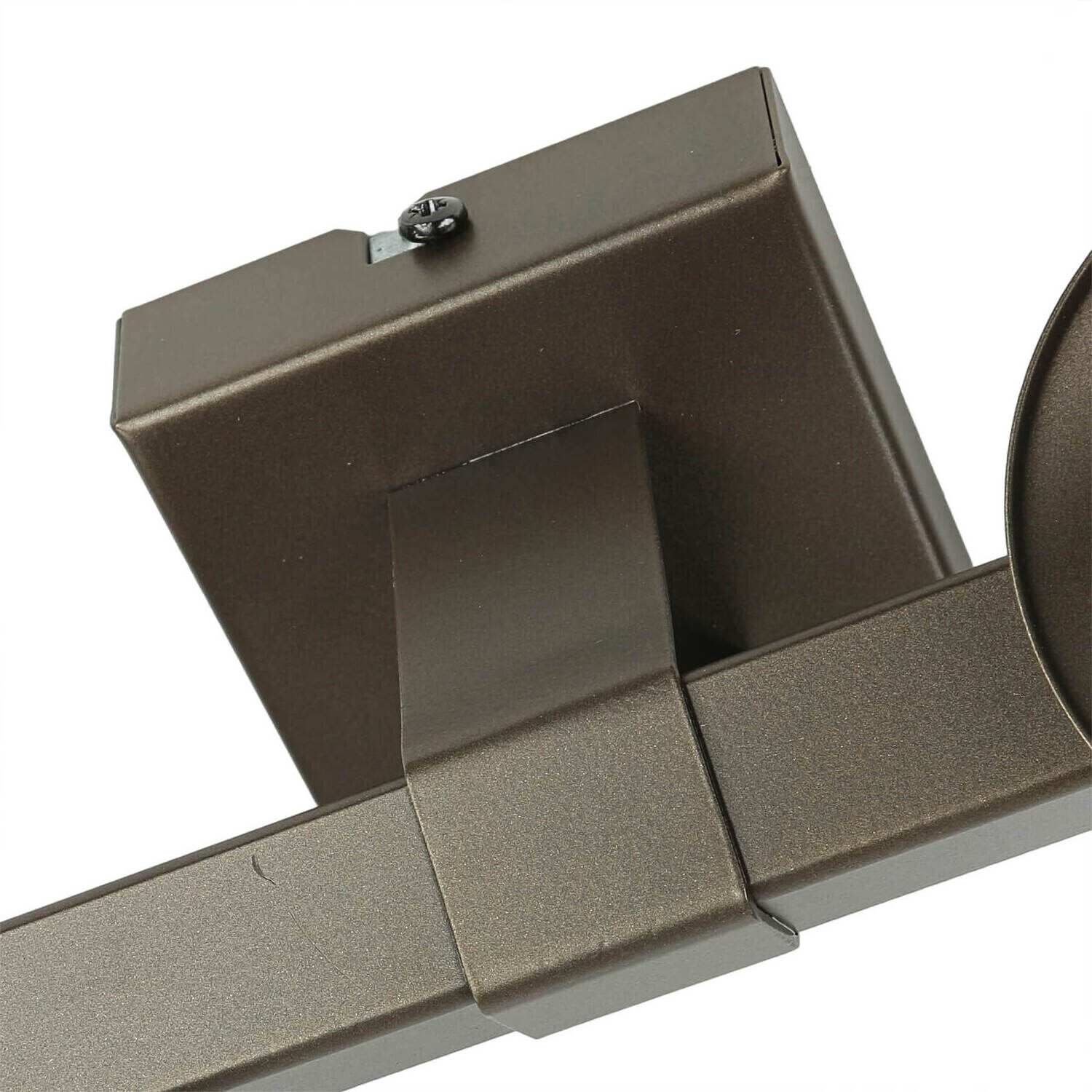 Deckenlampe Glas satiniert L:70 cm in Titanium Gold Griff